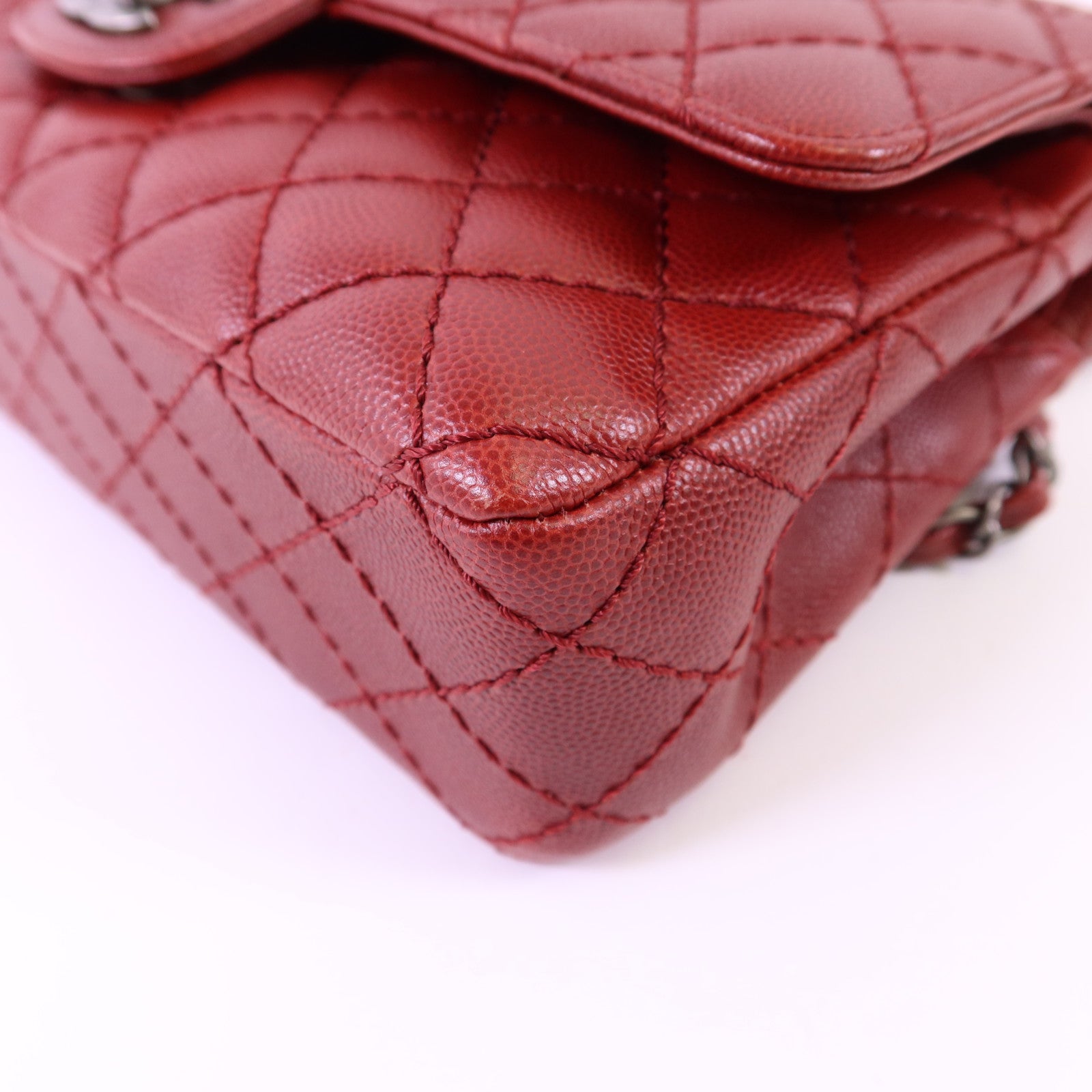 CHANEL 牛皮皮革Classic 25銀扣鏈帶肩背袋