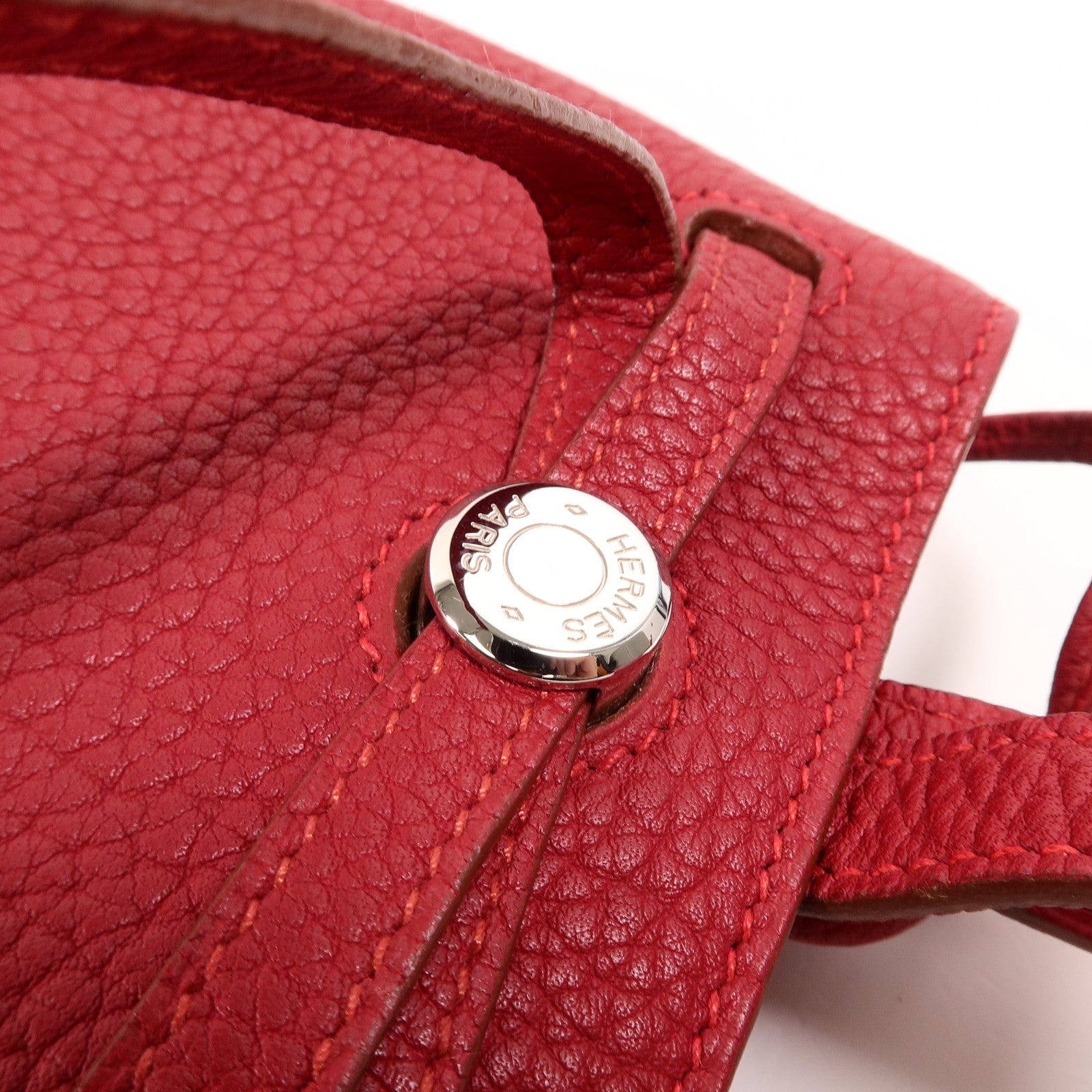 HERMES Togo皮革Cabana 35肩背袋Rouge H