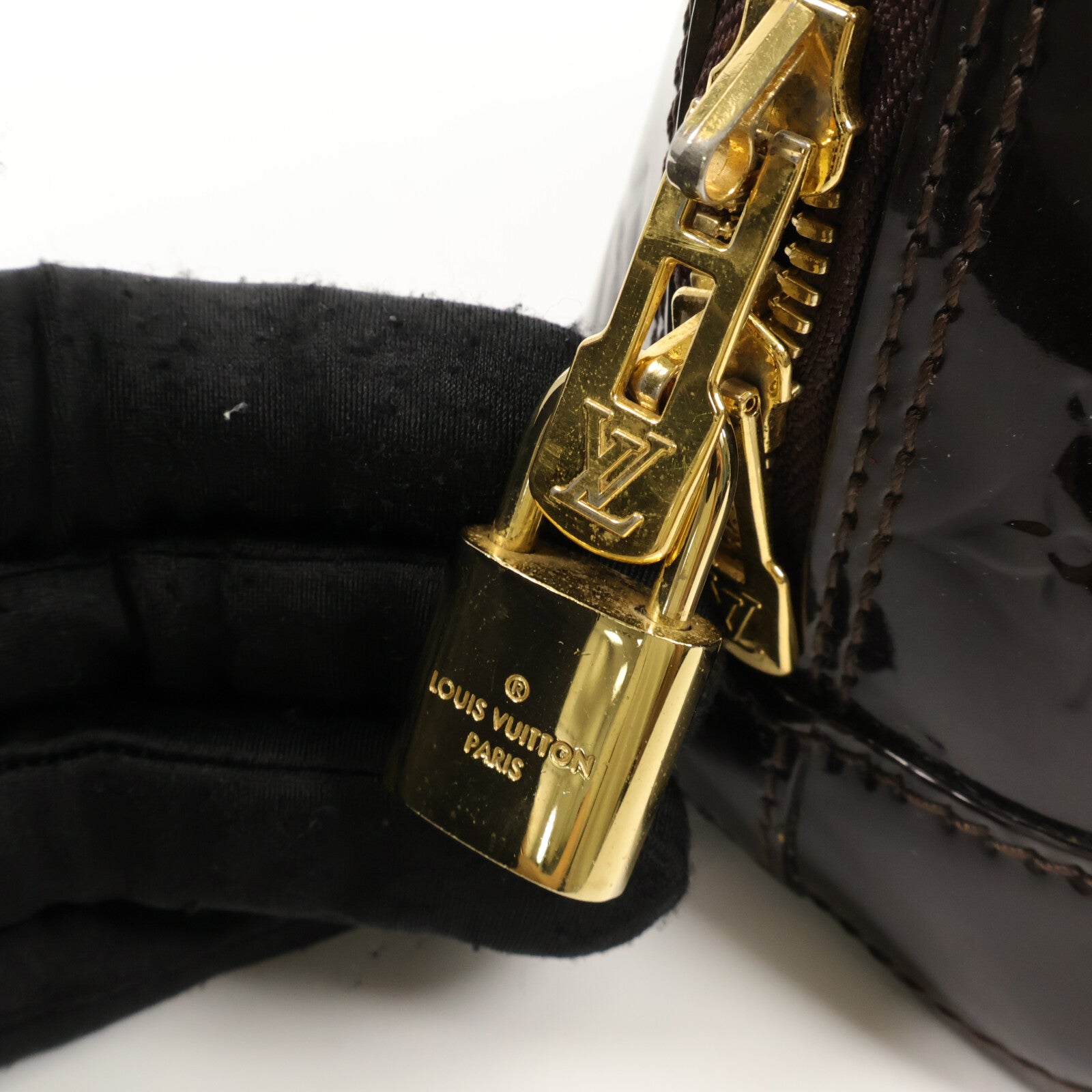 LOUIS VUITTON Monogram Vernis Alma BB手挽肩背兩用袋