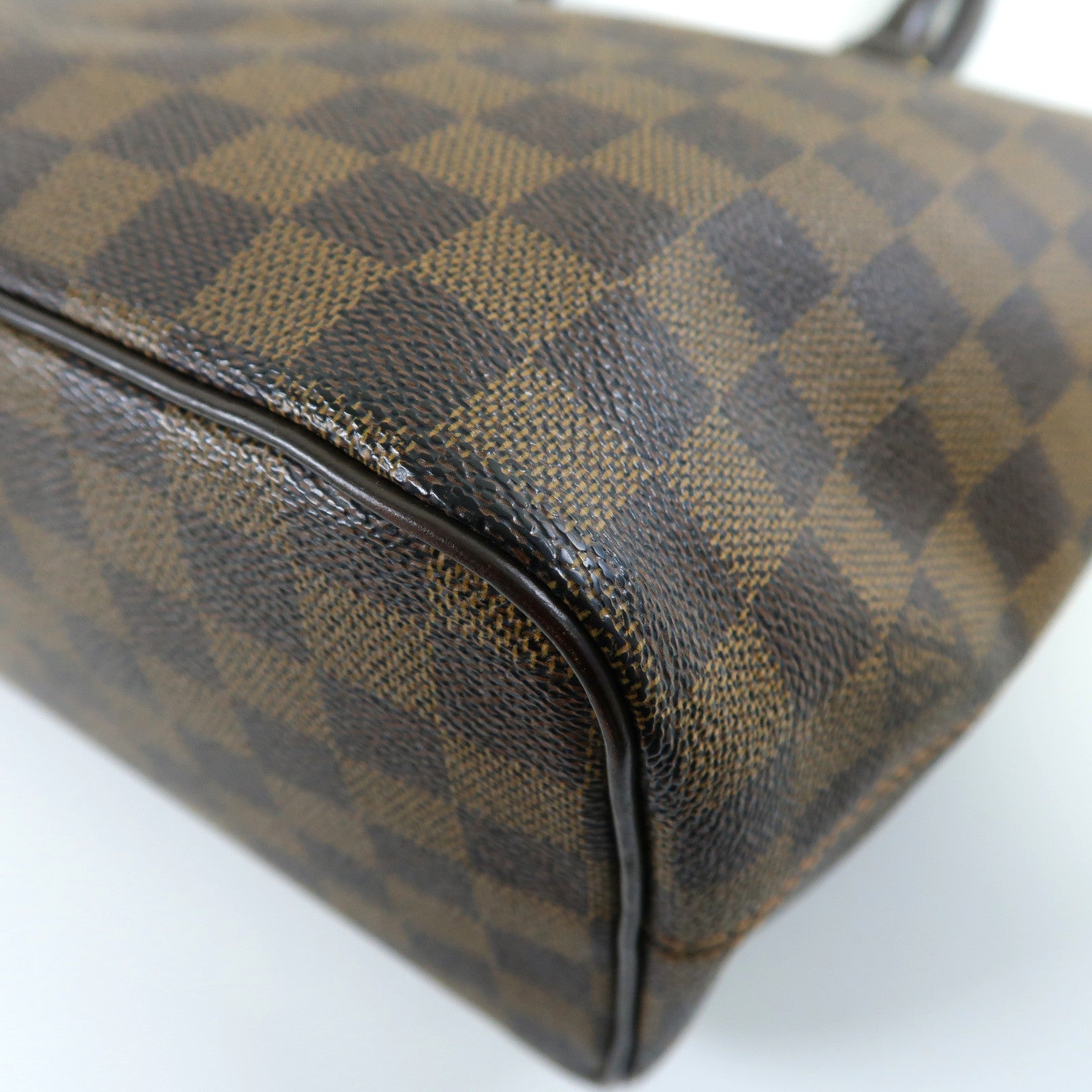 LOUIS VUITTON **【激減優惠】Damier Ebene Saleya PM金扣手挽袋啡色