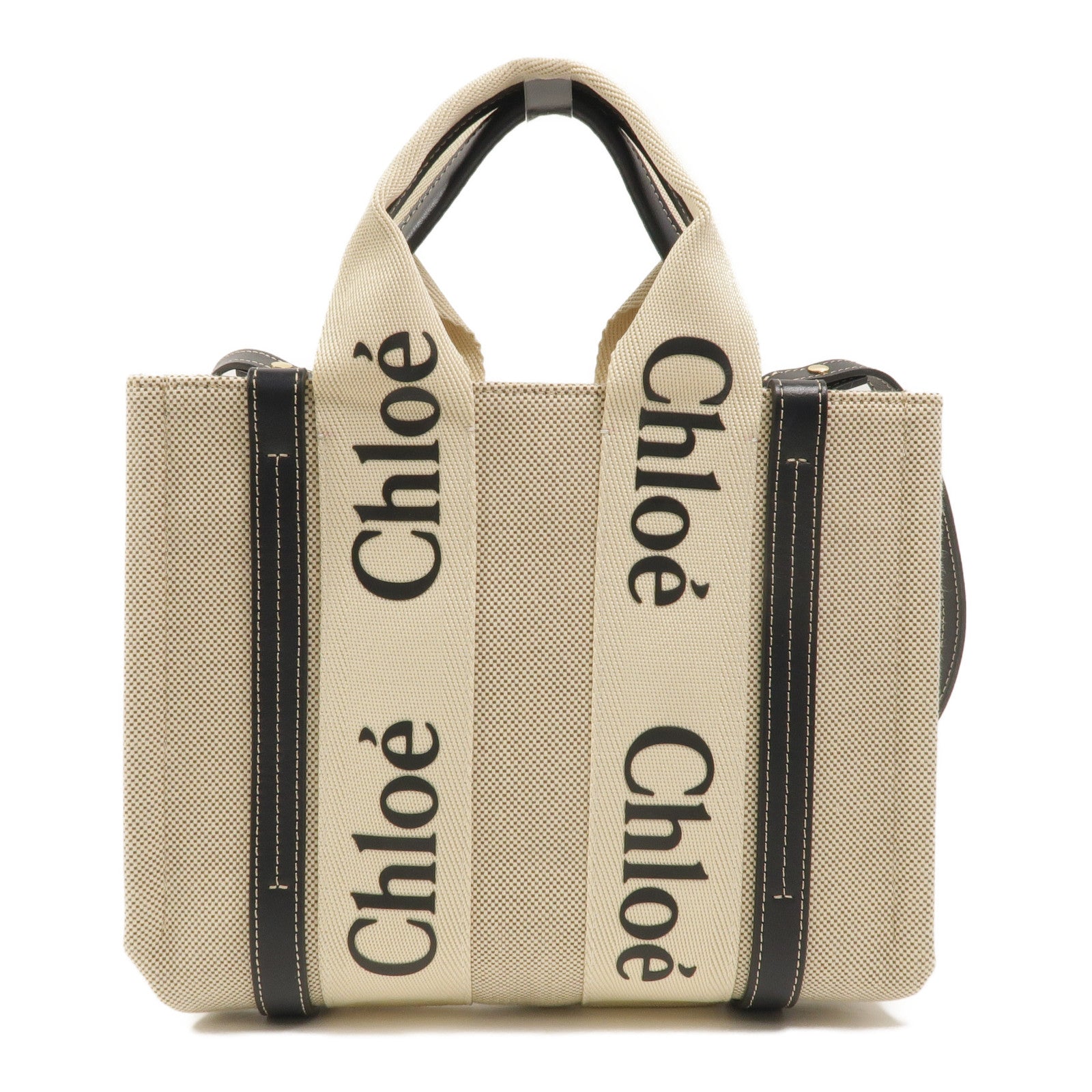 Chloe 帆布Small Woody Tote手挽肩背兩用袋