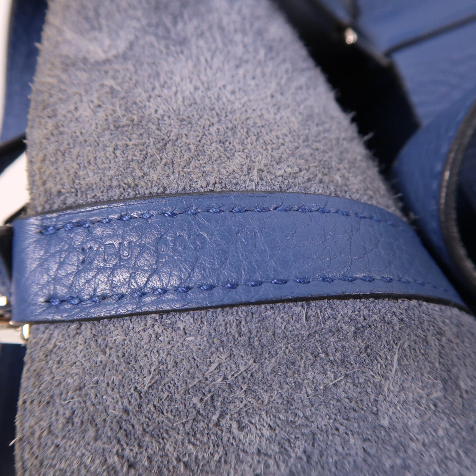 HERMES Clemence皮革Picotin MM銀扣手挽袋深海藍色