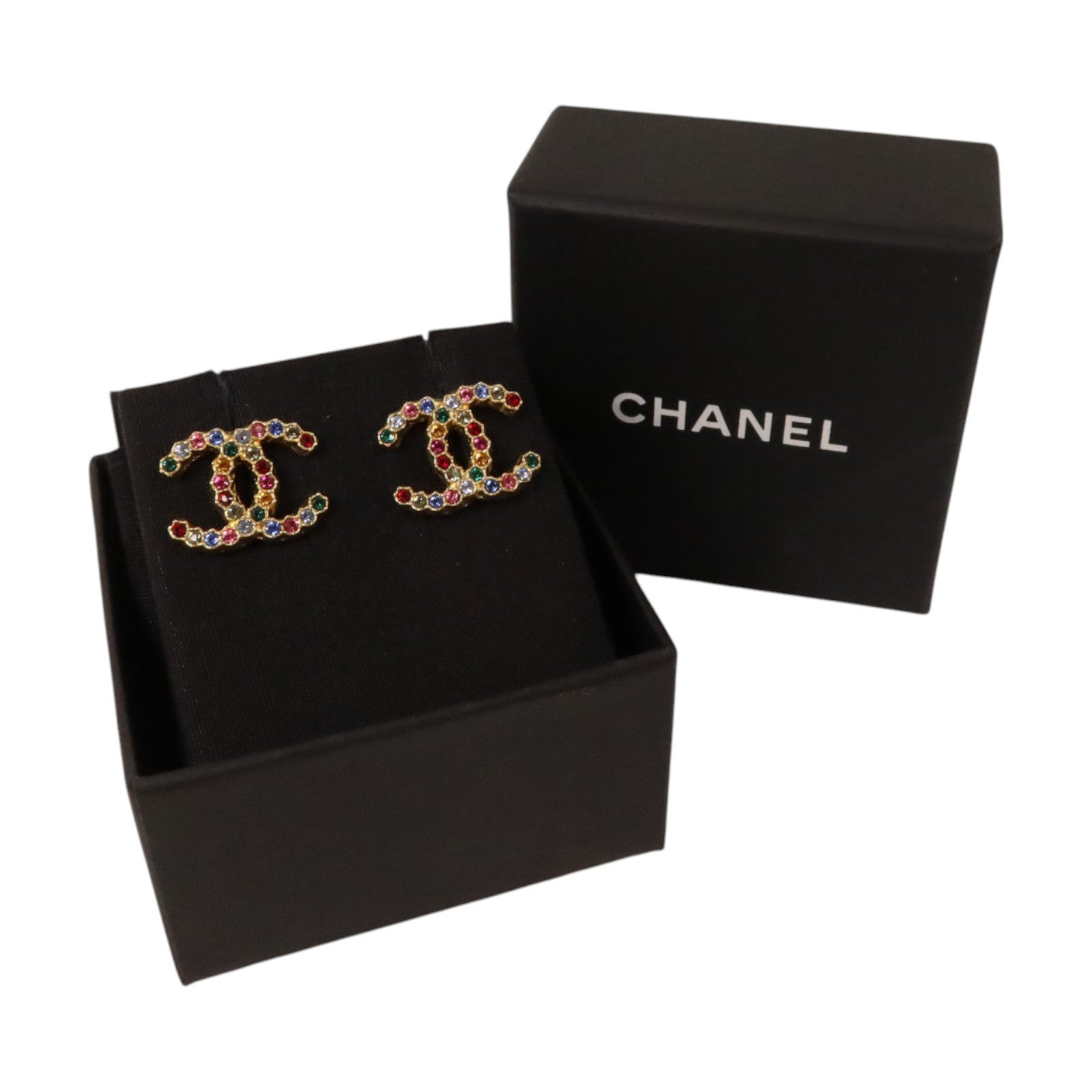 CHANEL 金屬CC Earrings金扣耳環