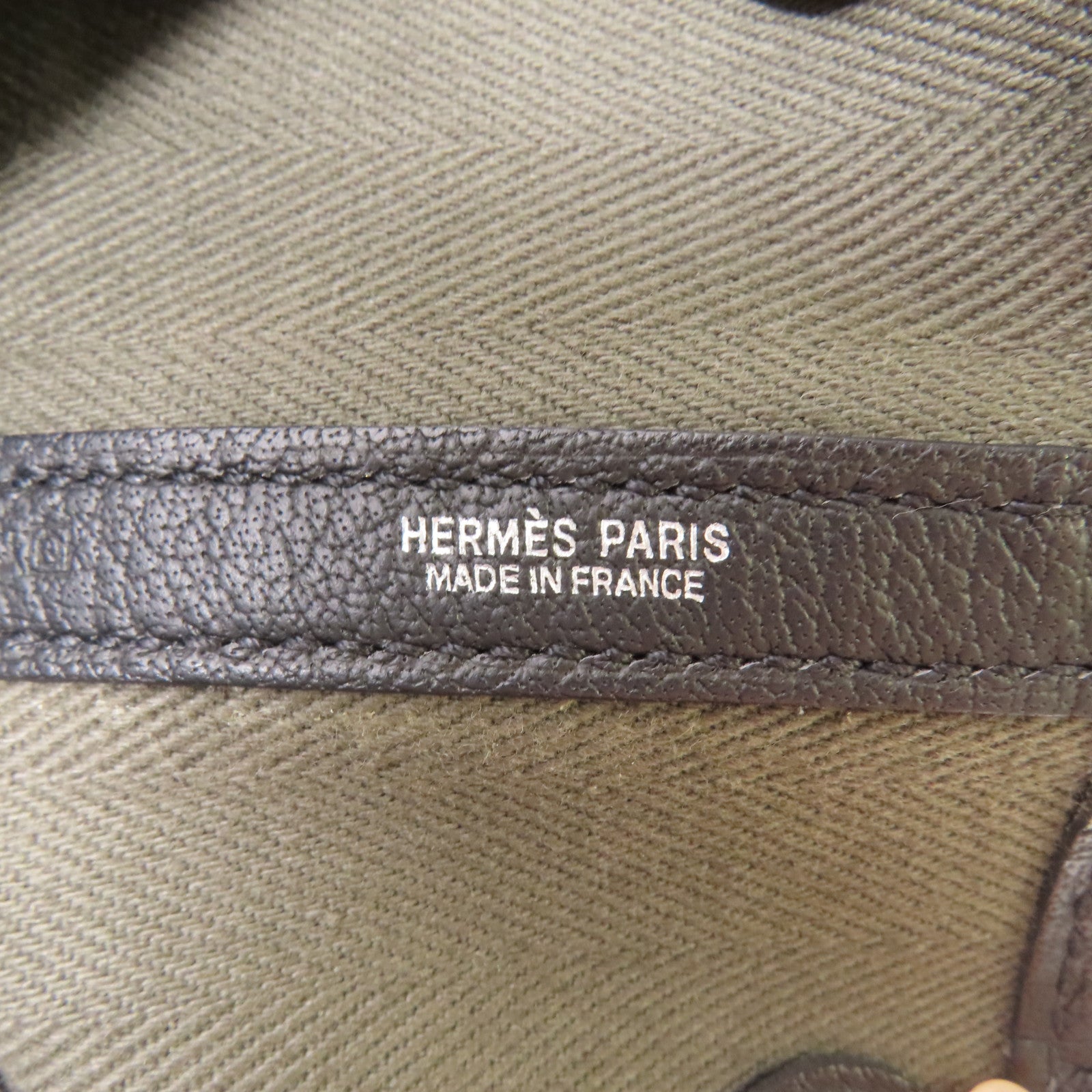 HERMES 帆布Garden Party PM手挽袋Green