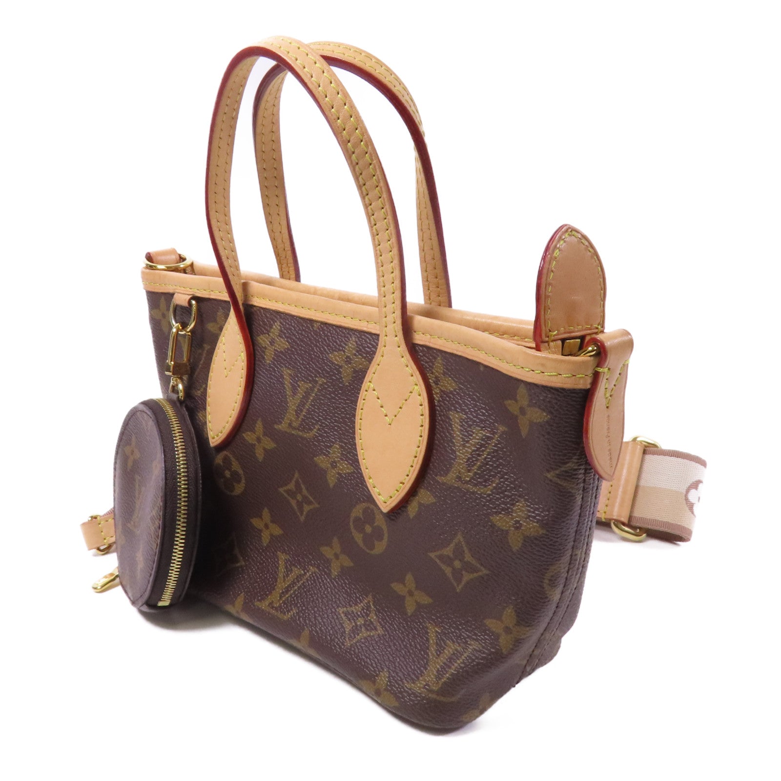 LOUIS VUITTON Monogram Neverfull BB金扣手挽肩背兩用袋