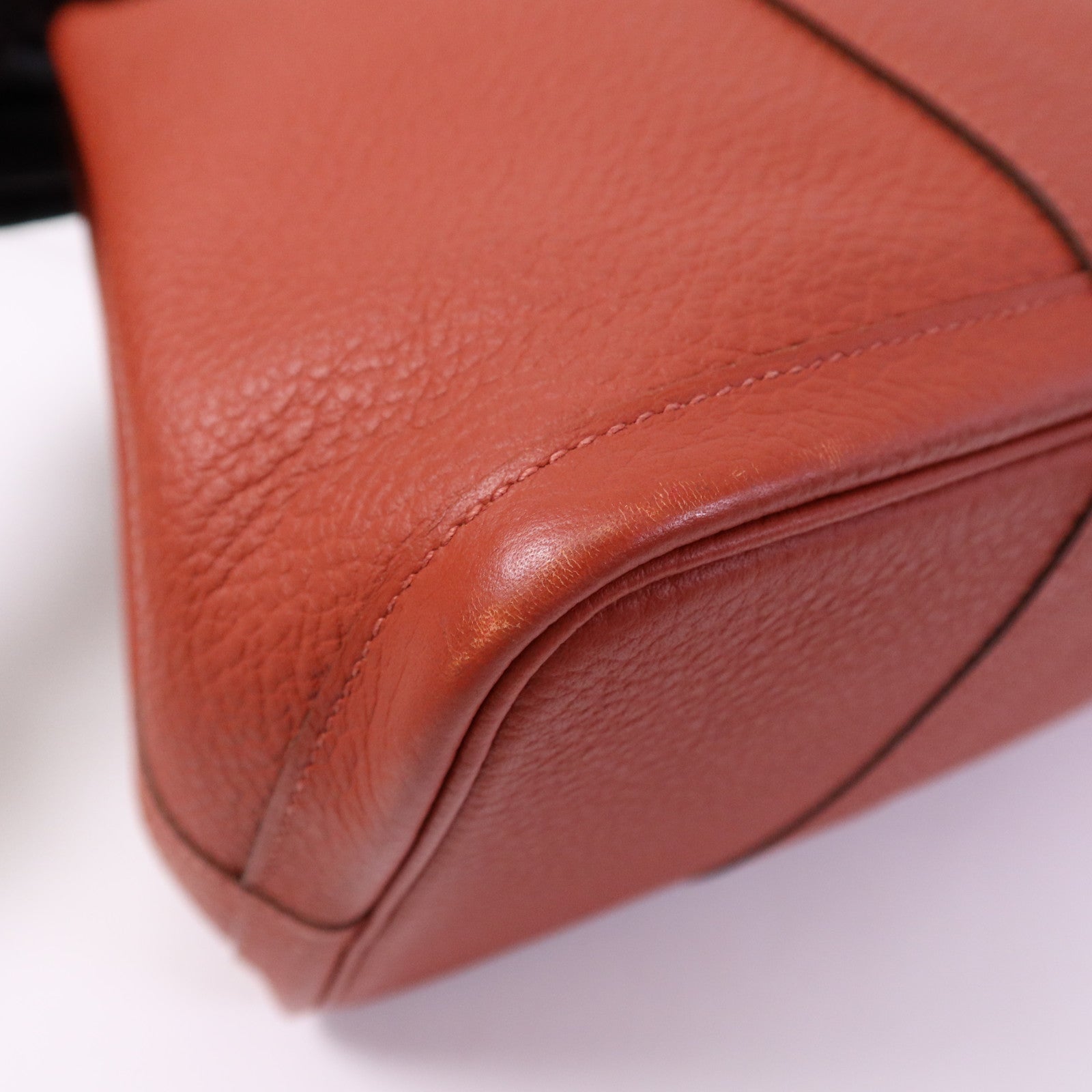 HERMES Negonda皮革Garden Party PM銀扣手挽袋sanguine