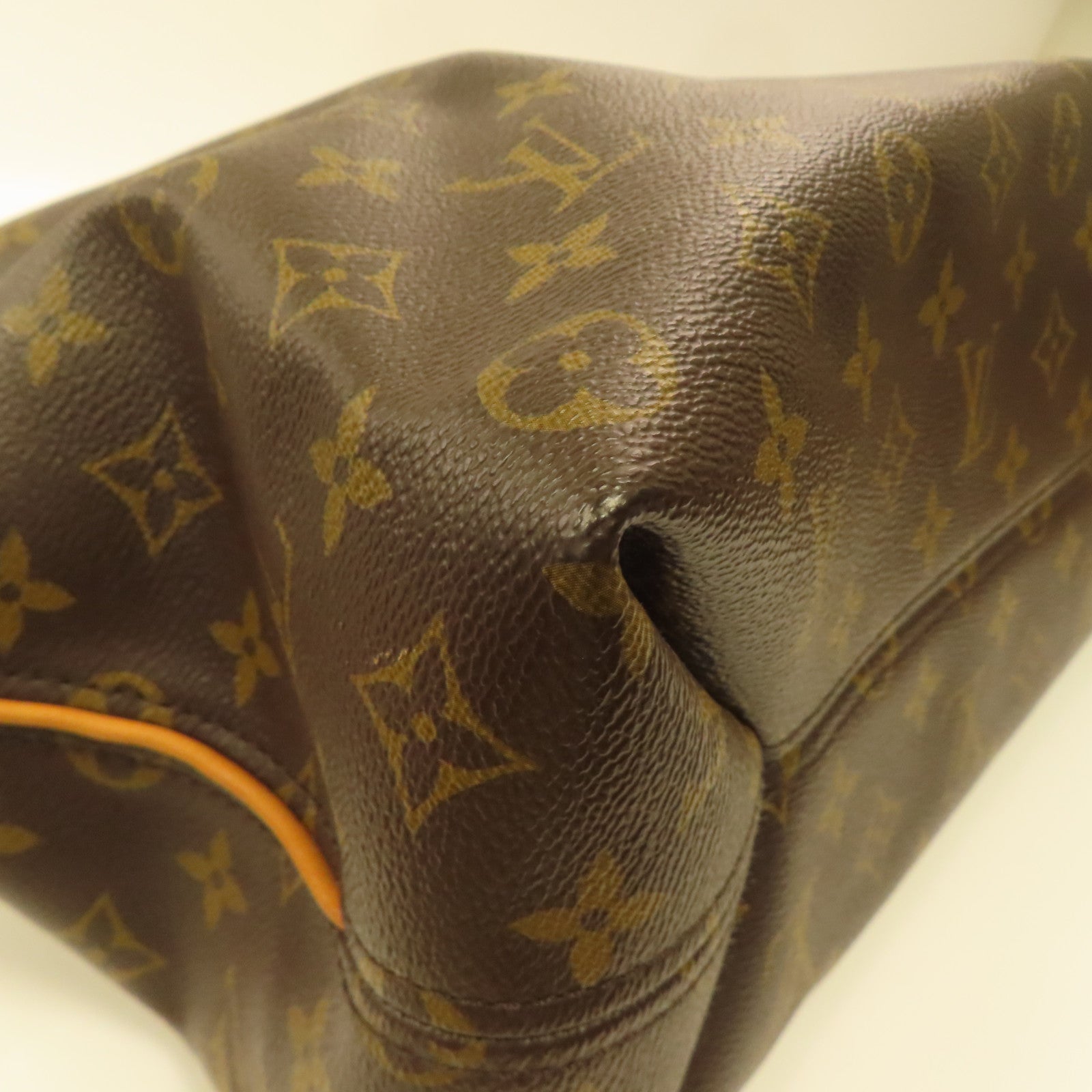 LOUIS VUITTON Monogram Sully MM金扣肩背袋啡色