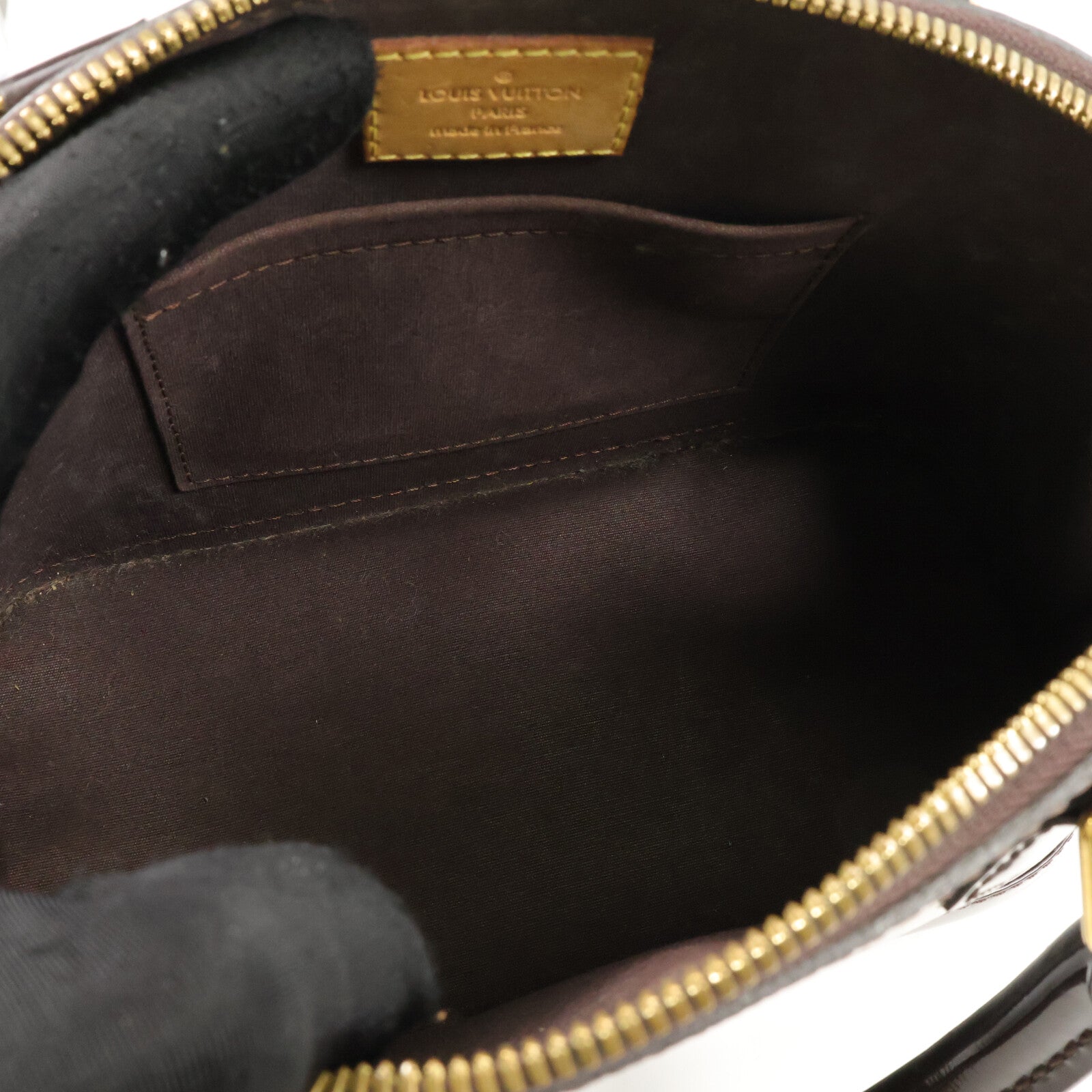 LOUIS VUITTON Monogram Vernis Alma BB手挽肩背兩用袋
