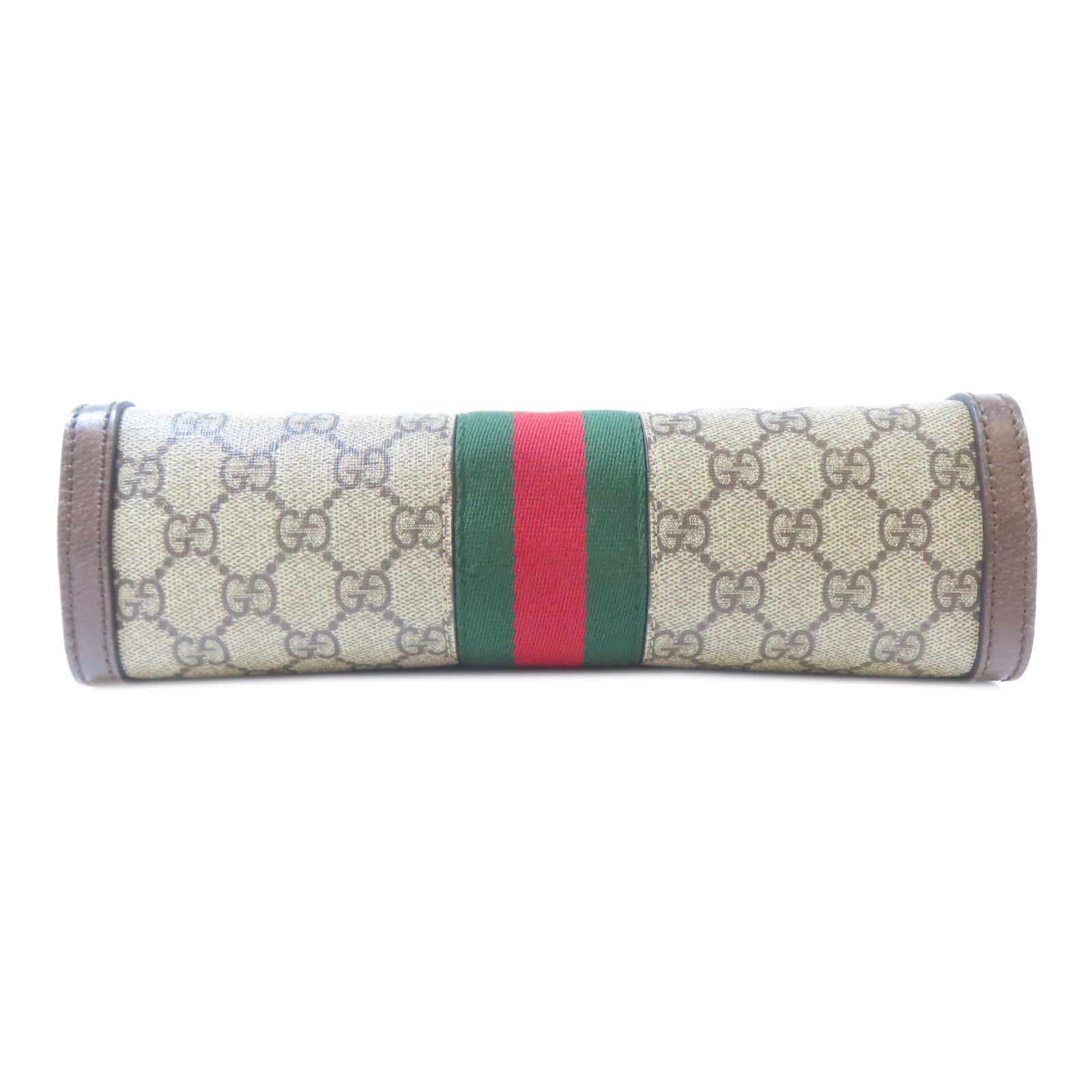 GUCCI 塗層帆布Ophidia金扣鏈帶肩背袋啡色