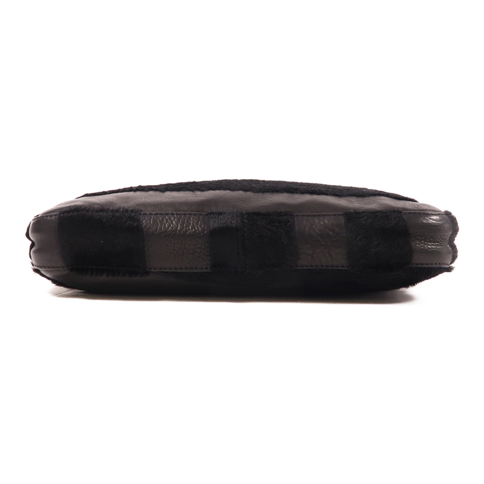 FENDI 馬毛/牛皮皮革Baguette銀扣肩背袋