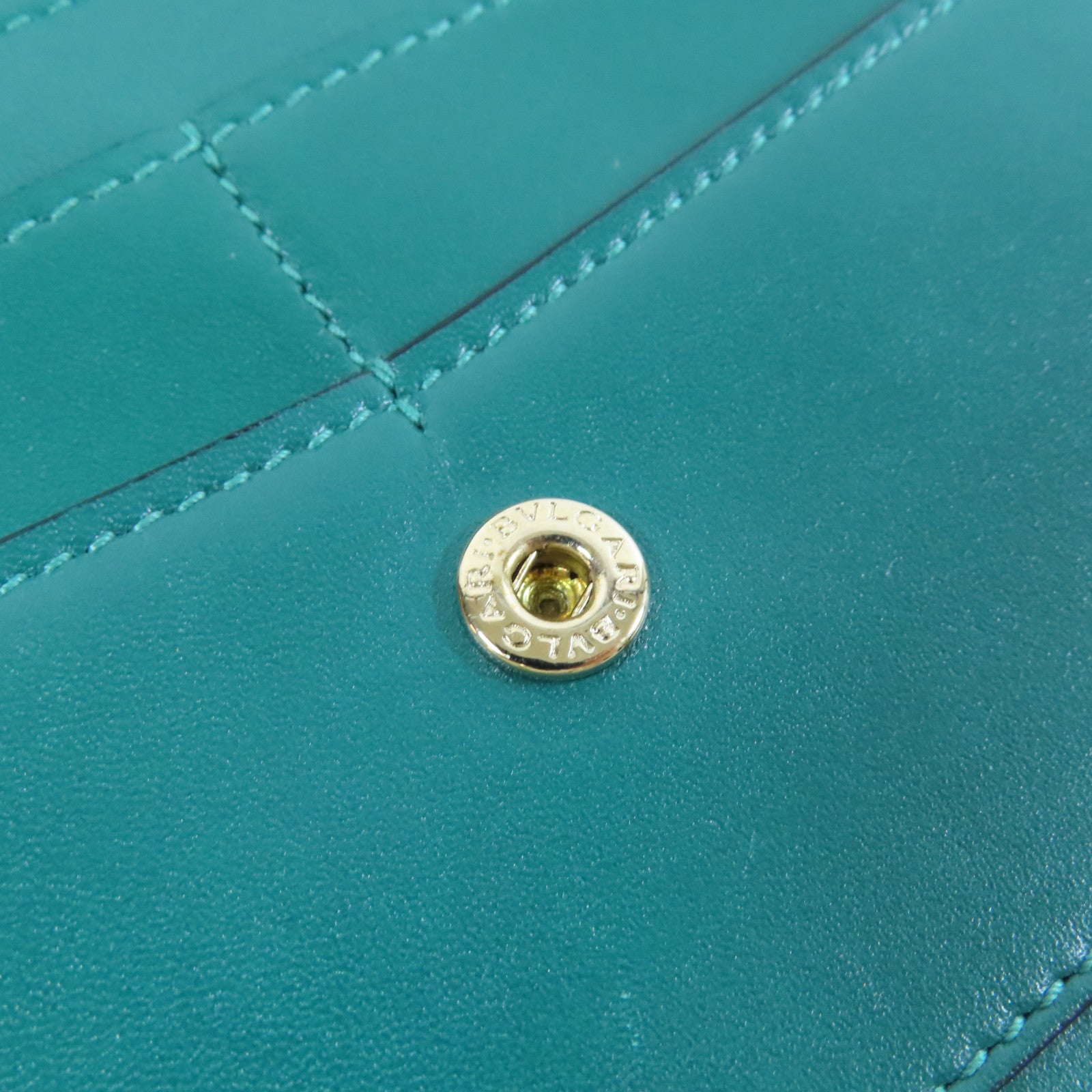 BVLGARI 【激減優惠】牛皮皮革Sperpenti Forever金扣鏈帶肩背袋綠色