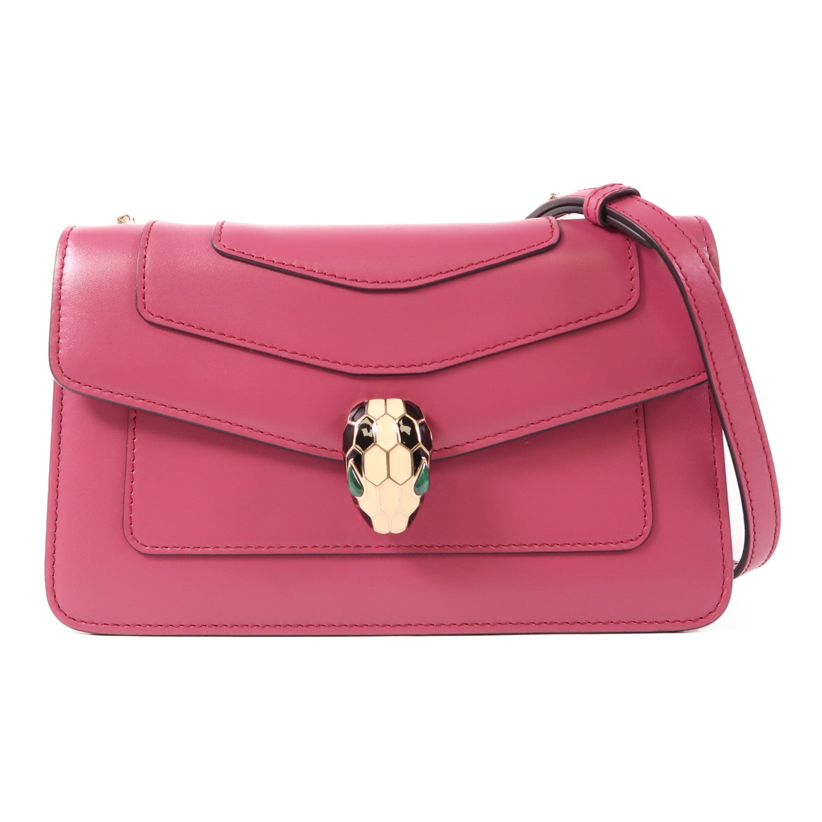 BVLGARI 牛皮皮革Serpenti Forever金扣肩背袋