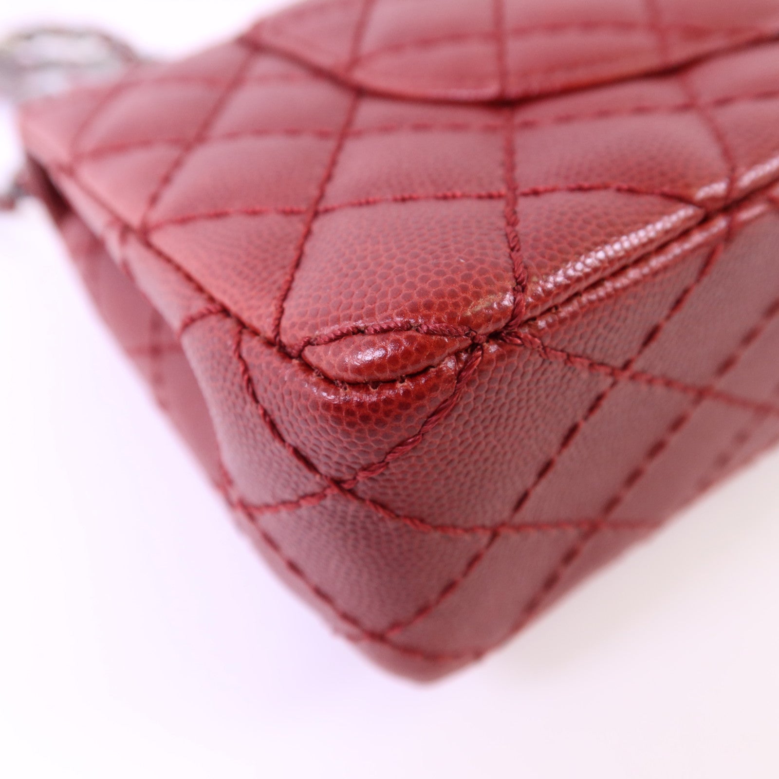 CHANEL 牛皮皮革Classic 25銀扣鏈帶肩背袋