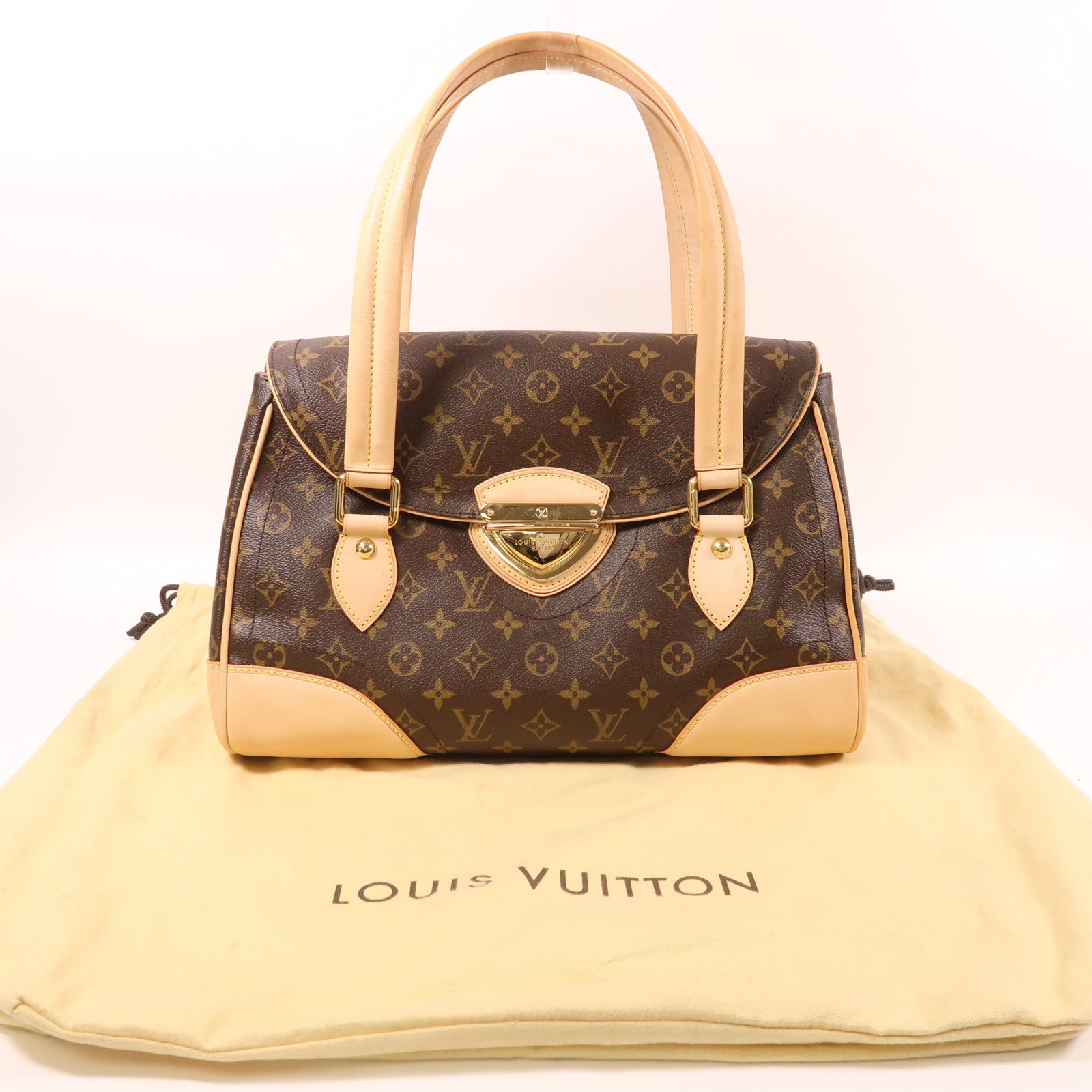 LOUIS VUITTON LV GHW Beverly GM Shoulder Bag M40120 Monogram Brown