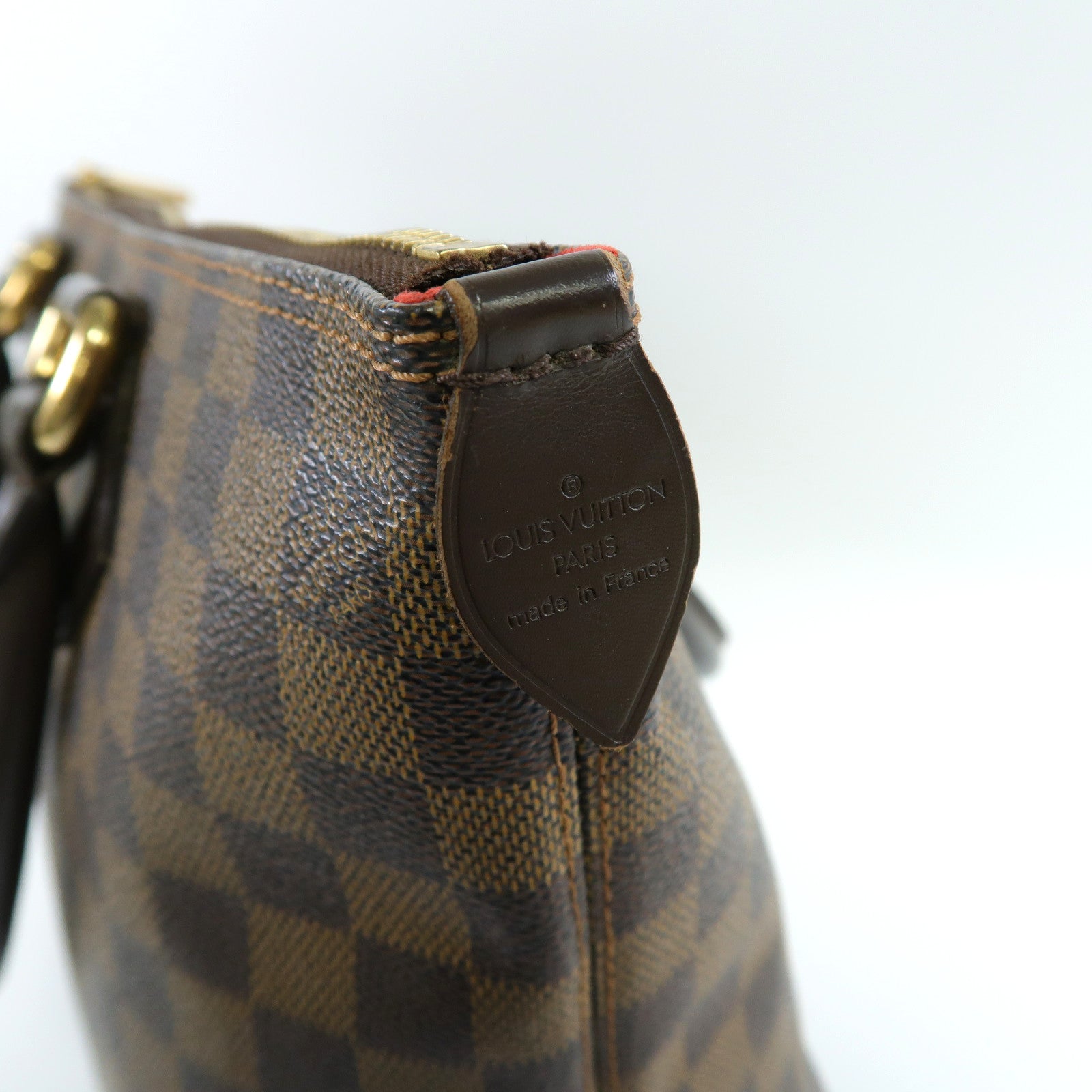 LOUIS VUITTON **【激減優惠】Damier Ebene Saleya PM金扣手挽袋啡色