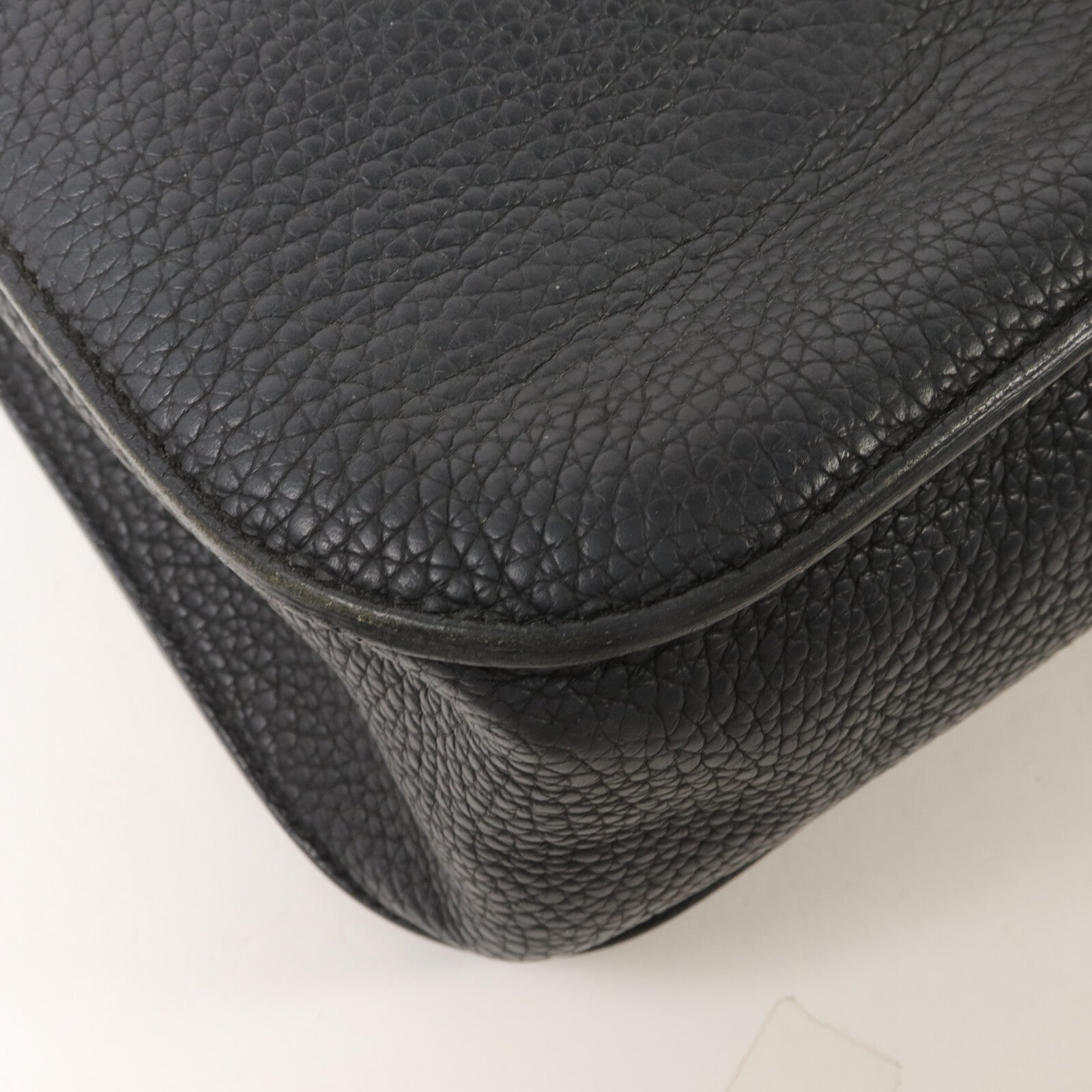 HERMES Clemence皮革Halzan 31手挽肩背兩用袋Noir