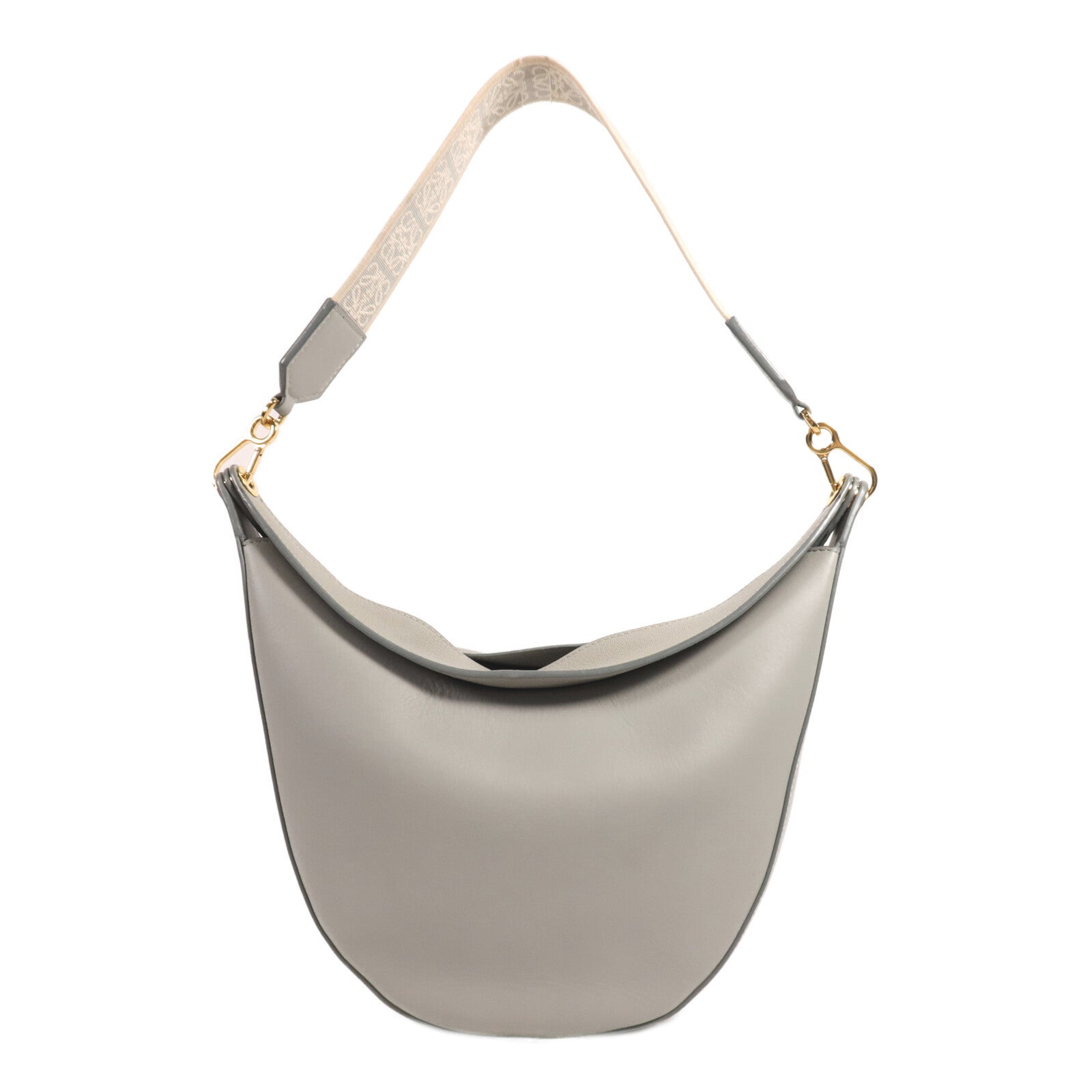 LOEWE 【激減優惠】牛皮皮革Luna Hobo Shoulder Bag金扣肩背袋