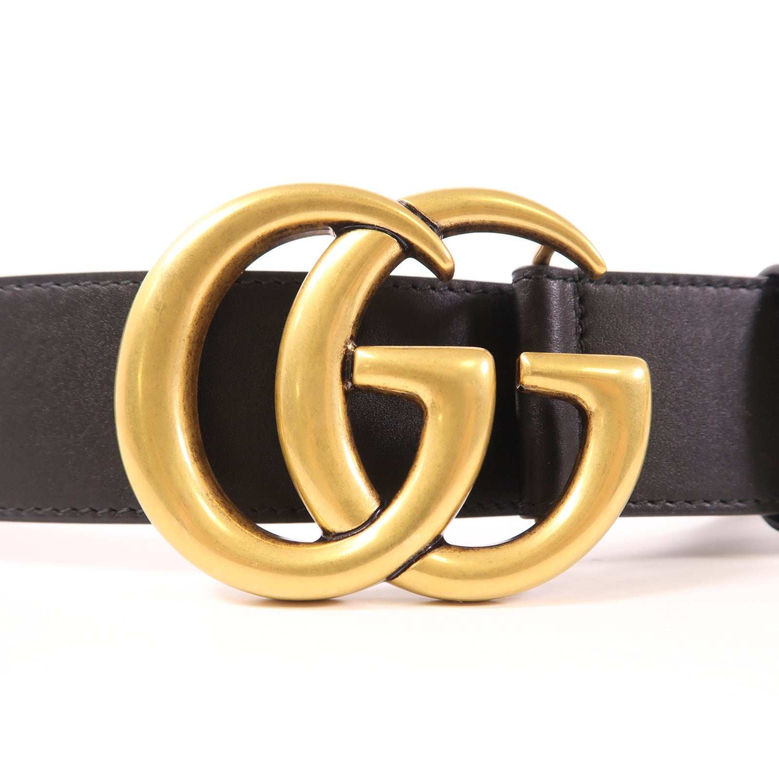 GUCCI 牛皮皮革Belt 105金扣皮帶