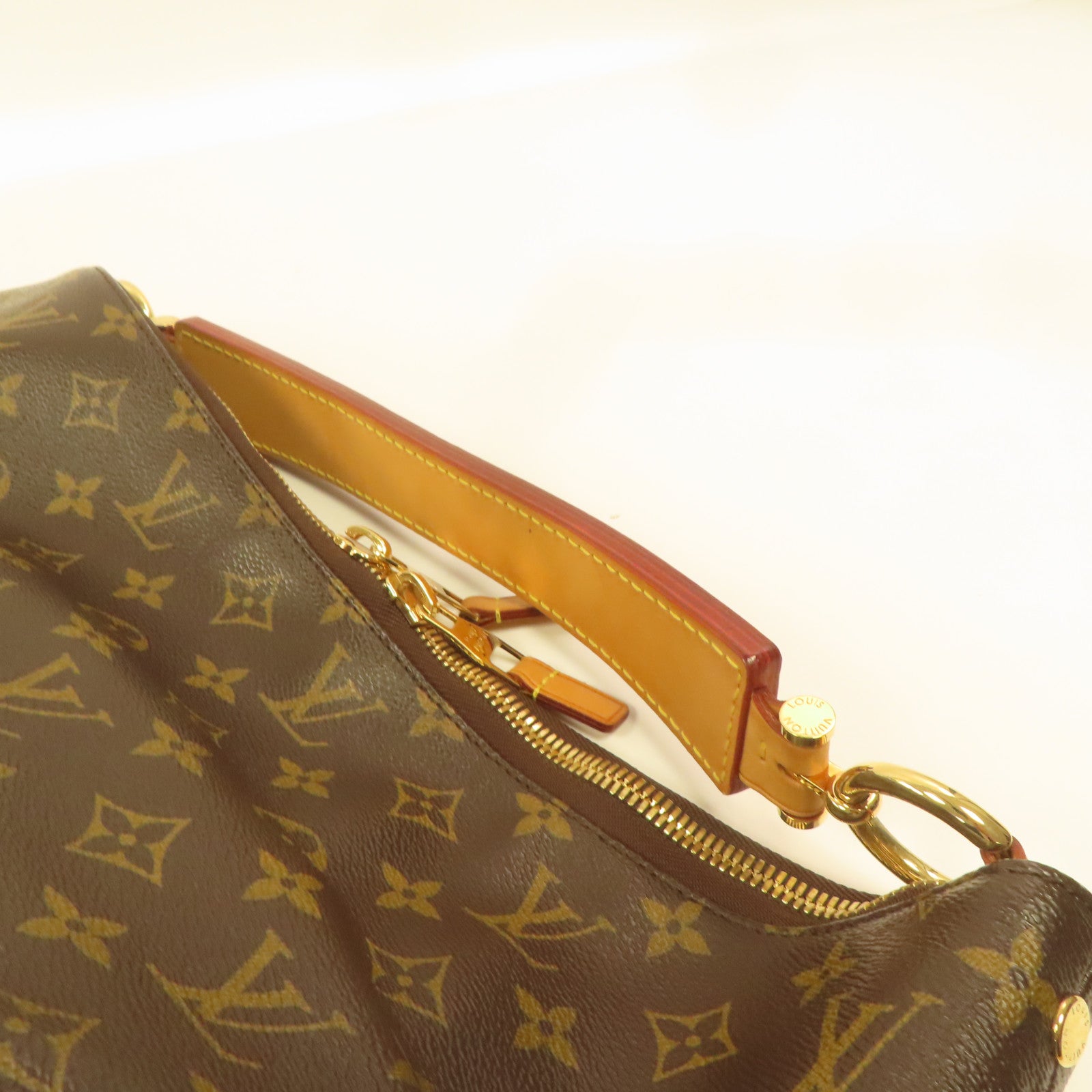 LOUIS VUITTON Monogram Sully MM金扣肩背袋啡色