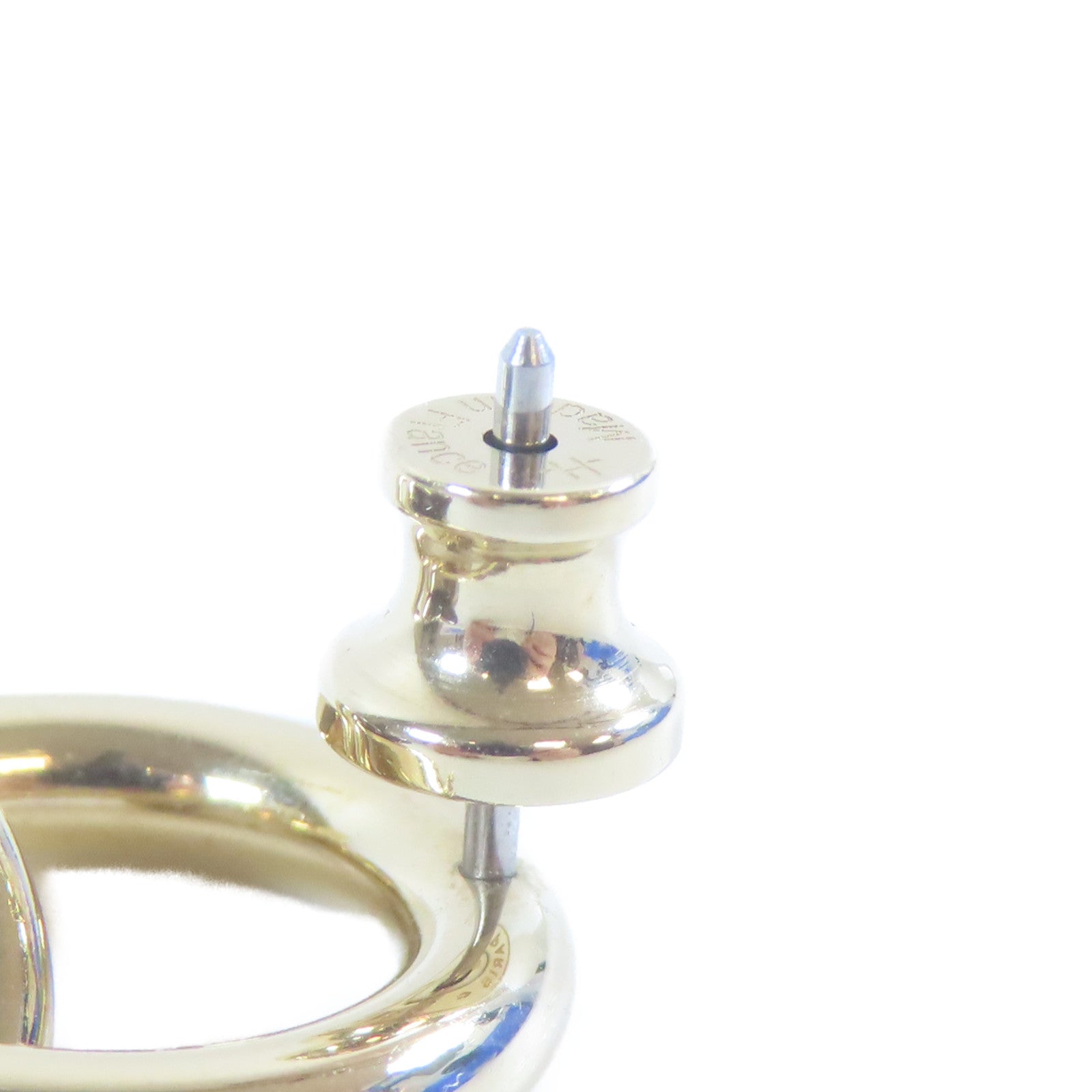 HERMES 牛角/金屬Eurydice Earrings耳環啡色/金色