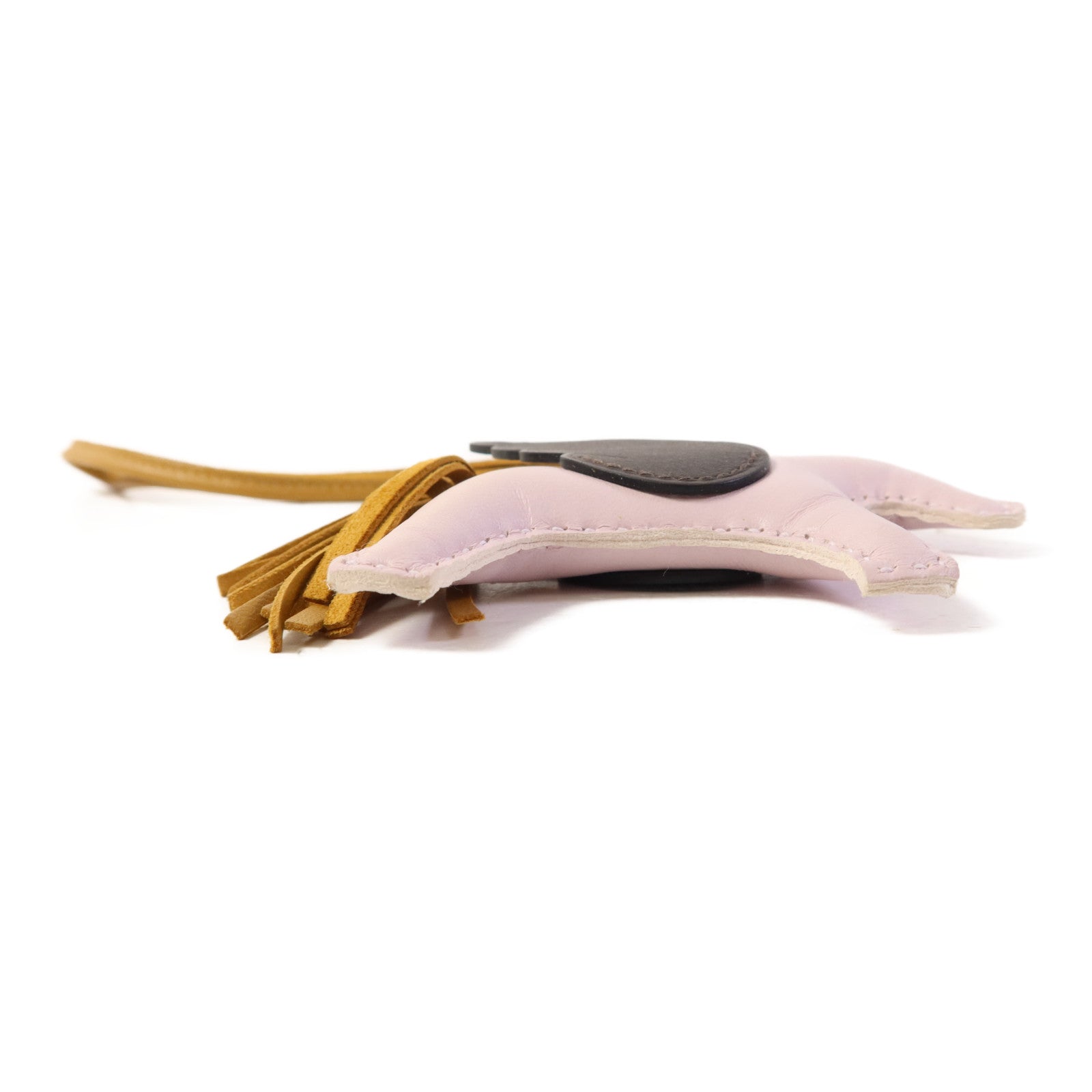 HERMES Milo皮革Rodeo Pegase PM掛飾Mauve Pale