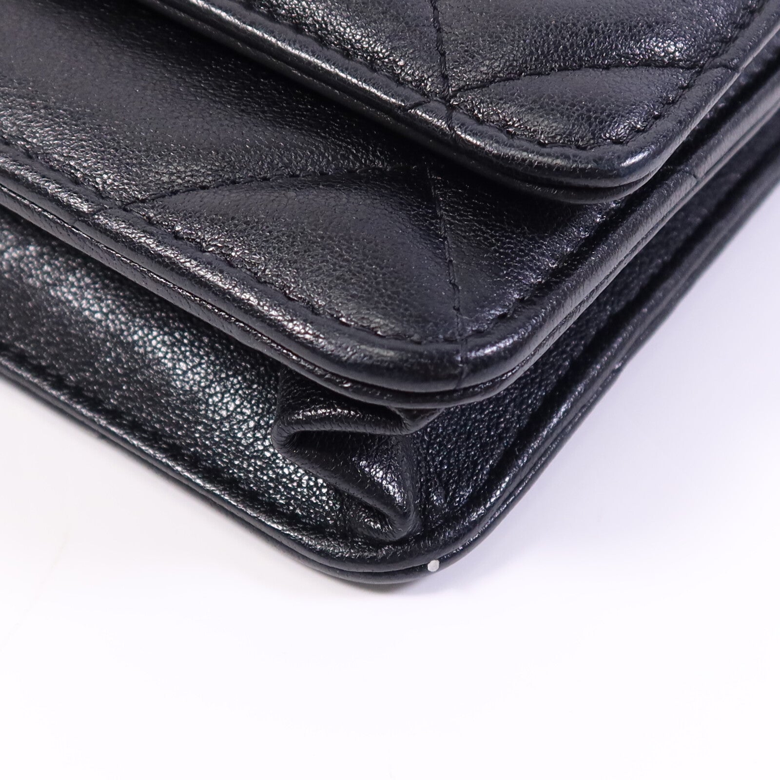 CHANEL 羊皮皮革Chanel 19 WOC金扣鏈帶肩背袋