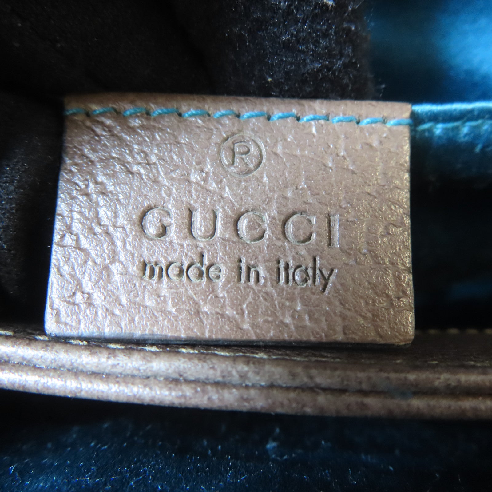 GUCCI 塗層帆布Ophidia金扣鏈帶肩背袋啡色