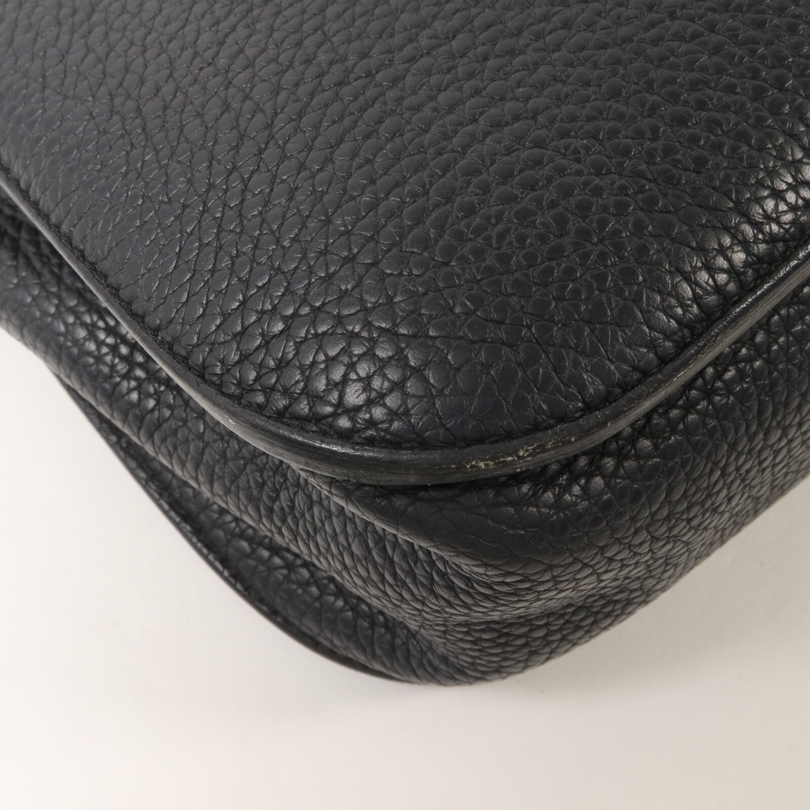 HERMES Clemence皮革Halzan 31手挽肩背兩用袋Noir