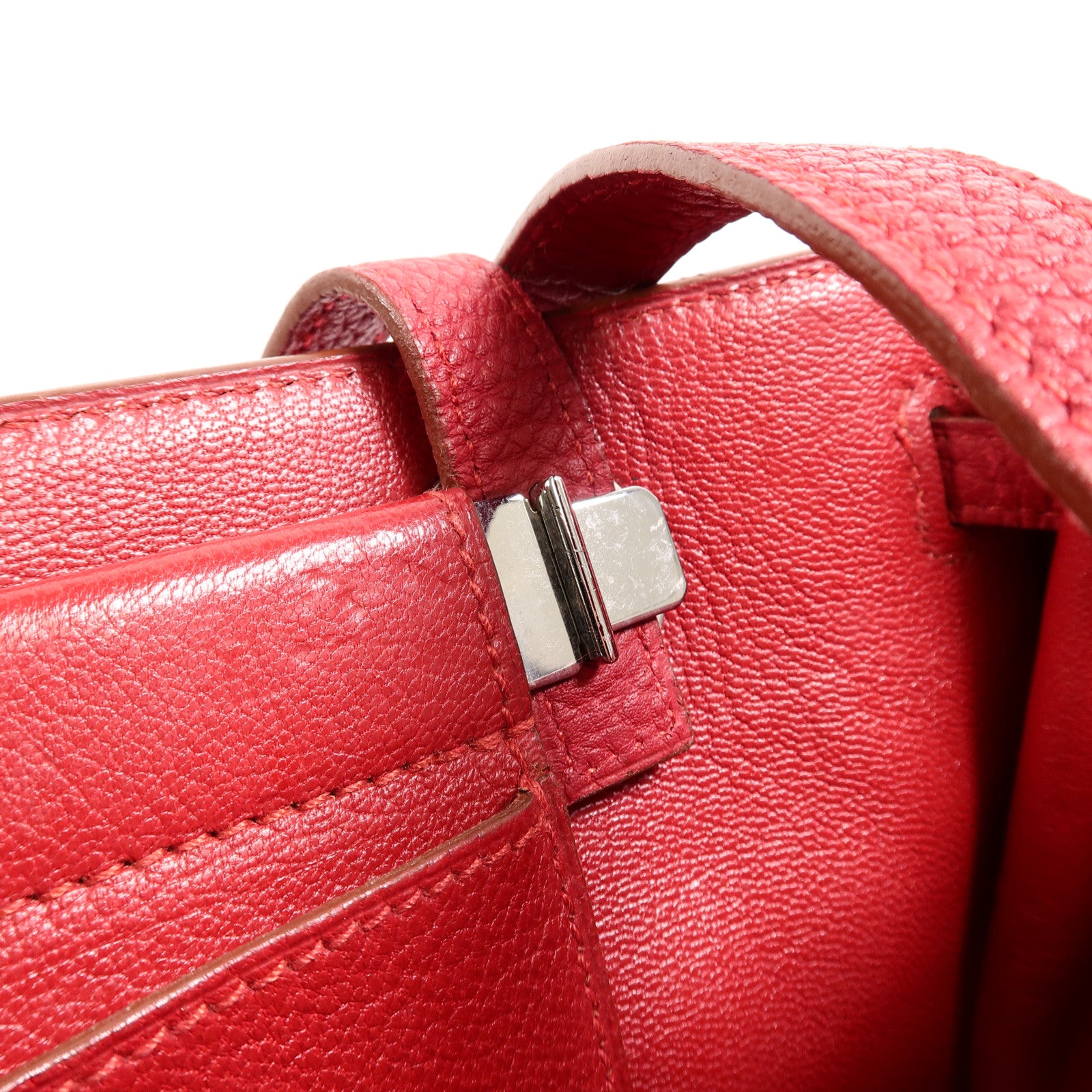 HERMES Togo皮革Cabana 35肩背袋Rouge H