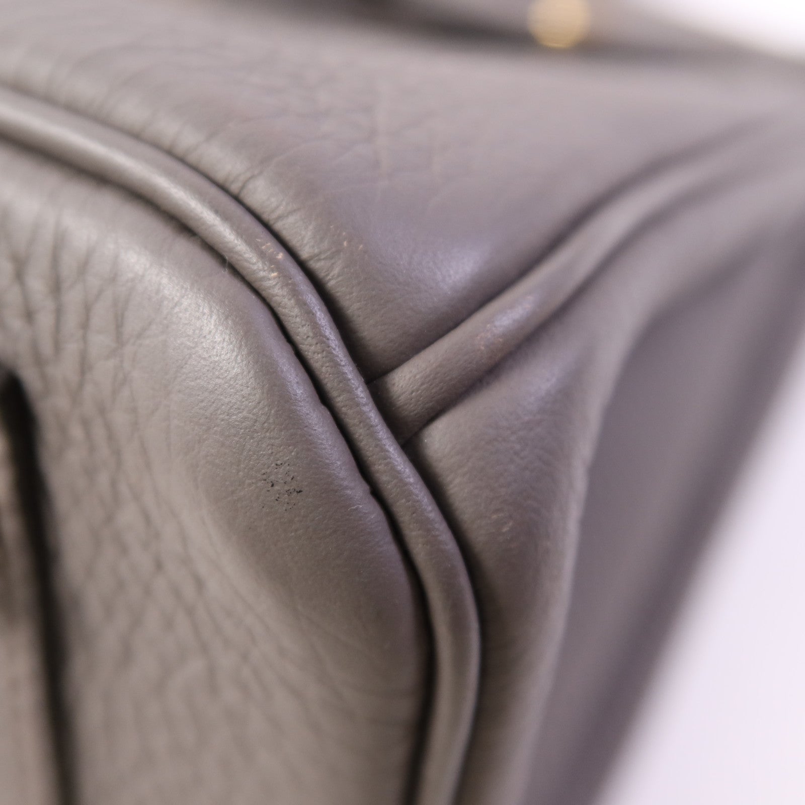 HERMES Togo皮革Birkin 30金扣手挽袋Etain