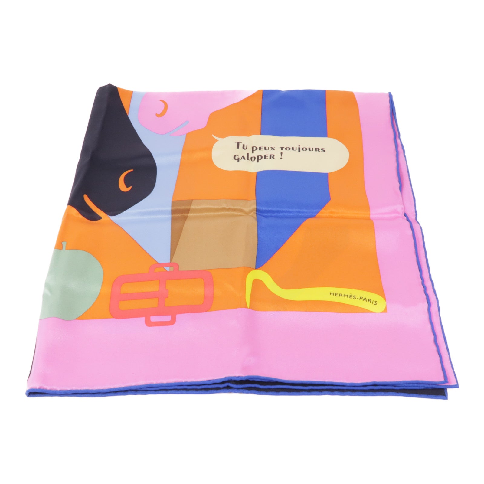 HERMES 絲質Scarf絲巾彩色
