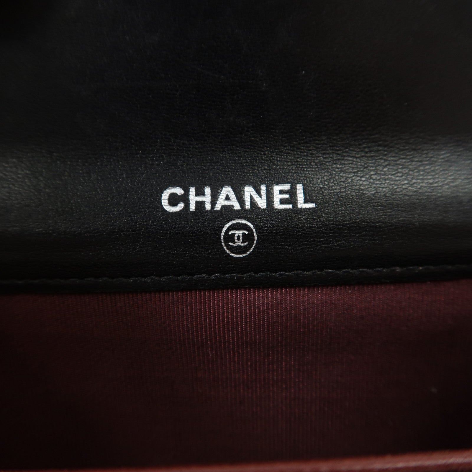 CHANEL 羊皮皮革Card case銀扣卡片套
