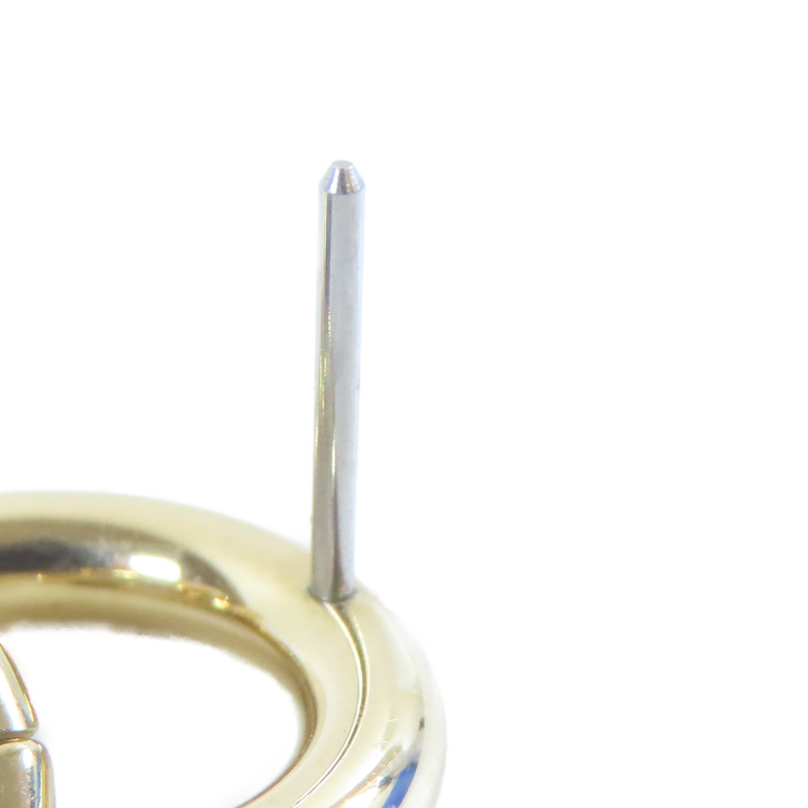 HERMES 牛角/金屬Eurydice Earrings耳環啡色/金色