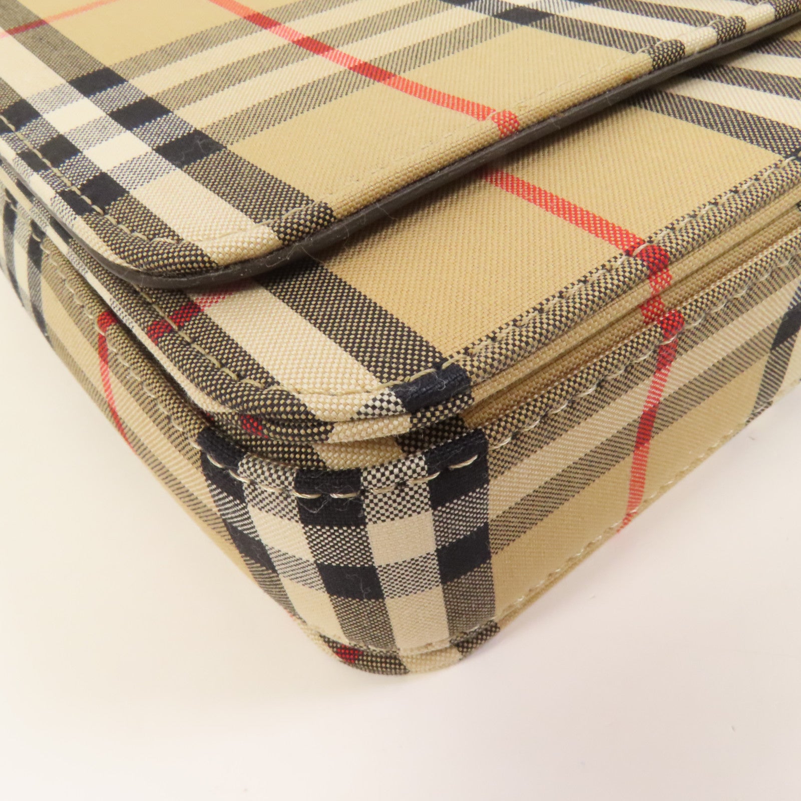 BURBERRY 牛皮皮革/帆布Shoulder Bag手挽肩背兩用袋