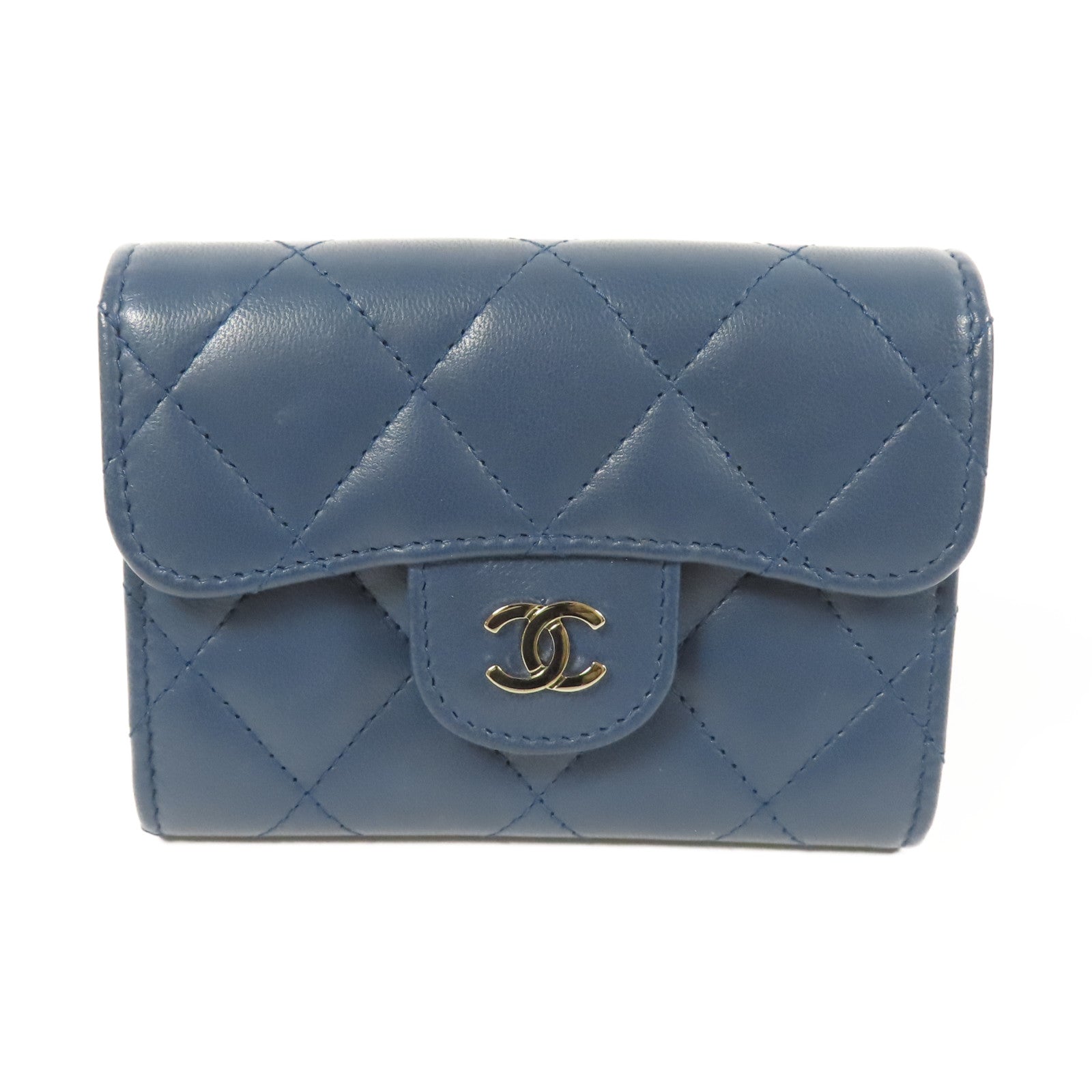 CHANEL 羊皮皮革Card Case銀扣卡片套