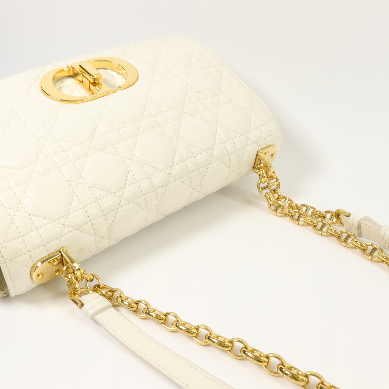 Dior 牛皮皮革Caro Medium鏈帶肩背袋