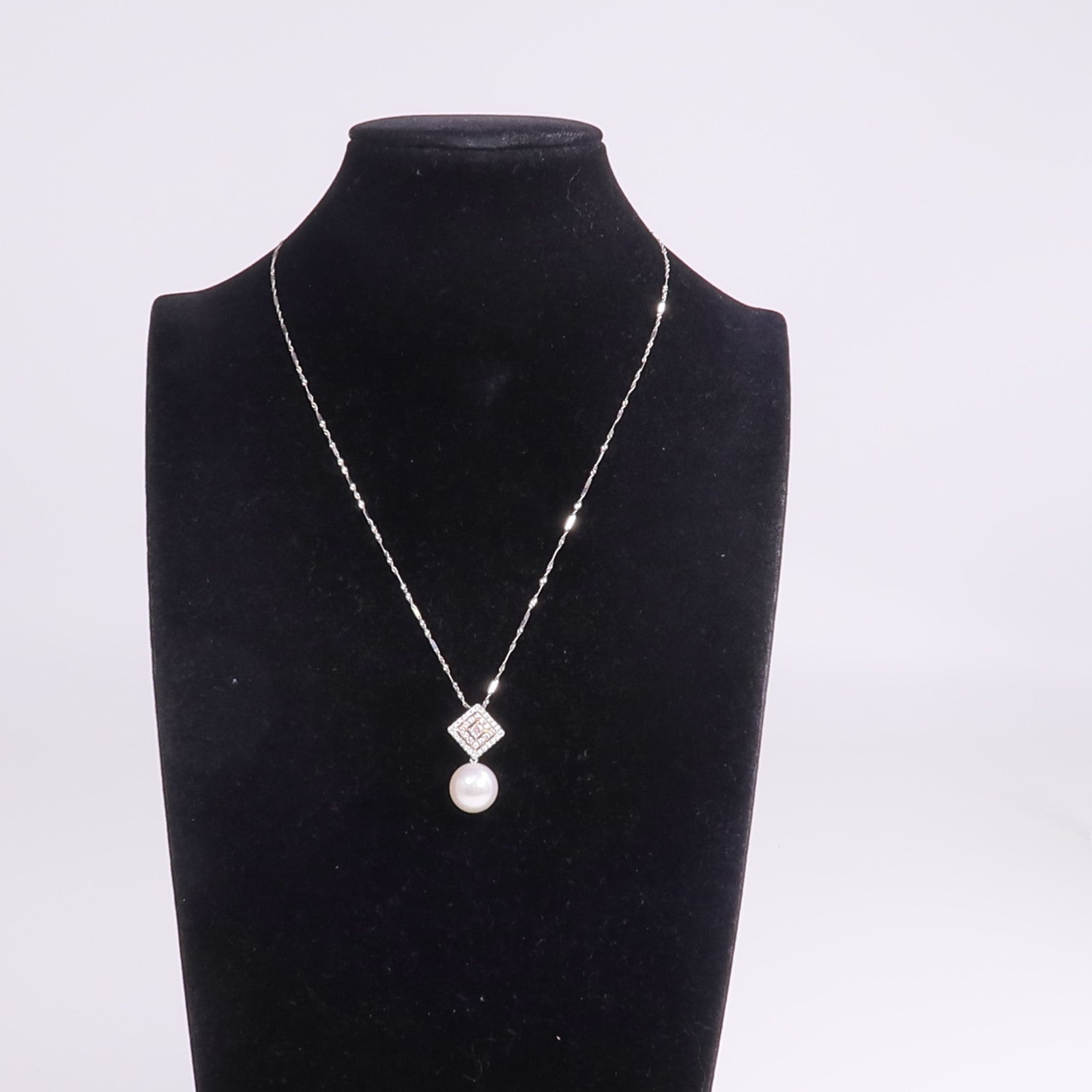 JEWELRY 18K白金/玫瑰金Pearl Diamond Necklace珍珠/鑽石項鍊