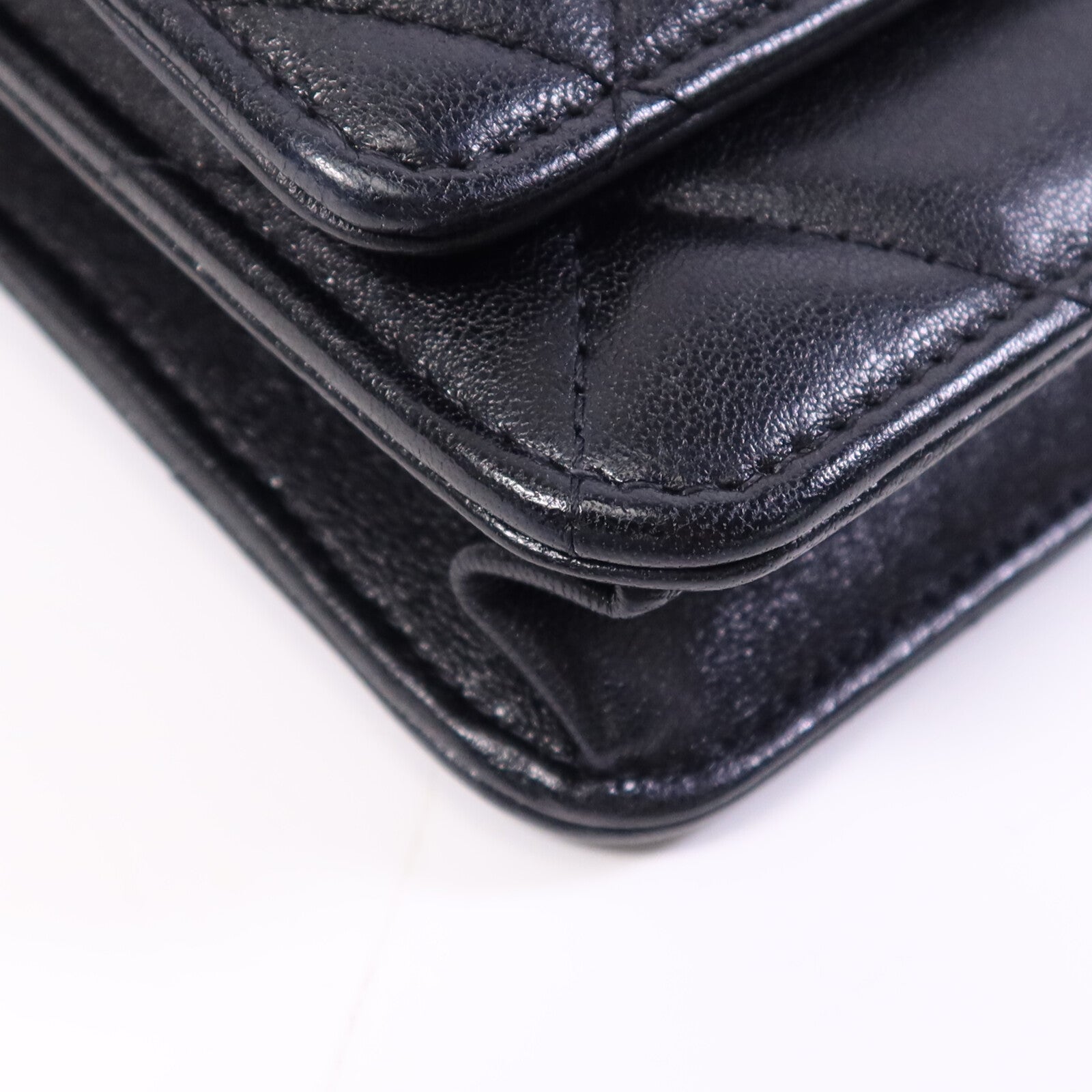 CHANEL 羊皮皮革Chanel 19 WOC金扣鏈帶肩背袋