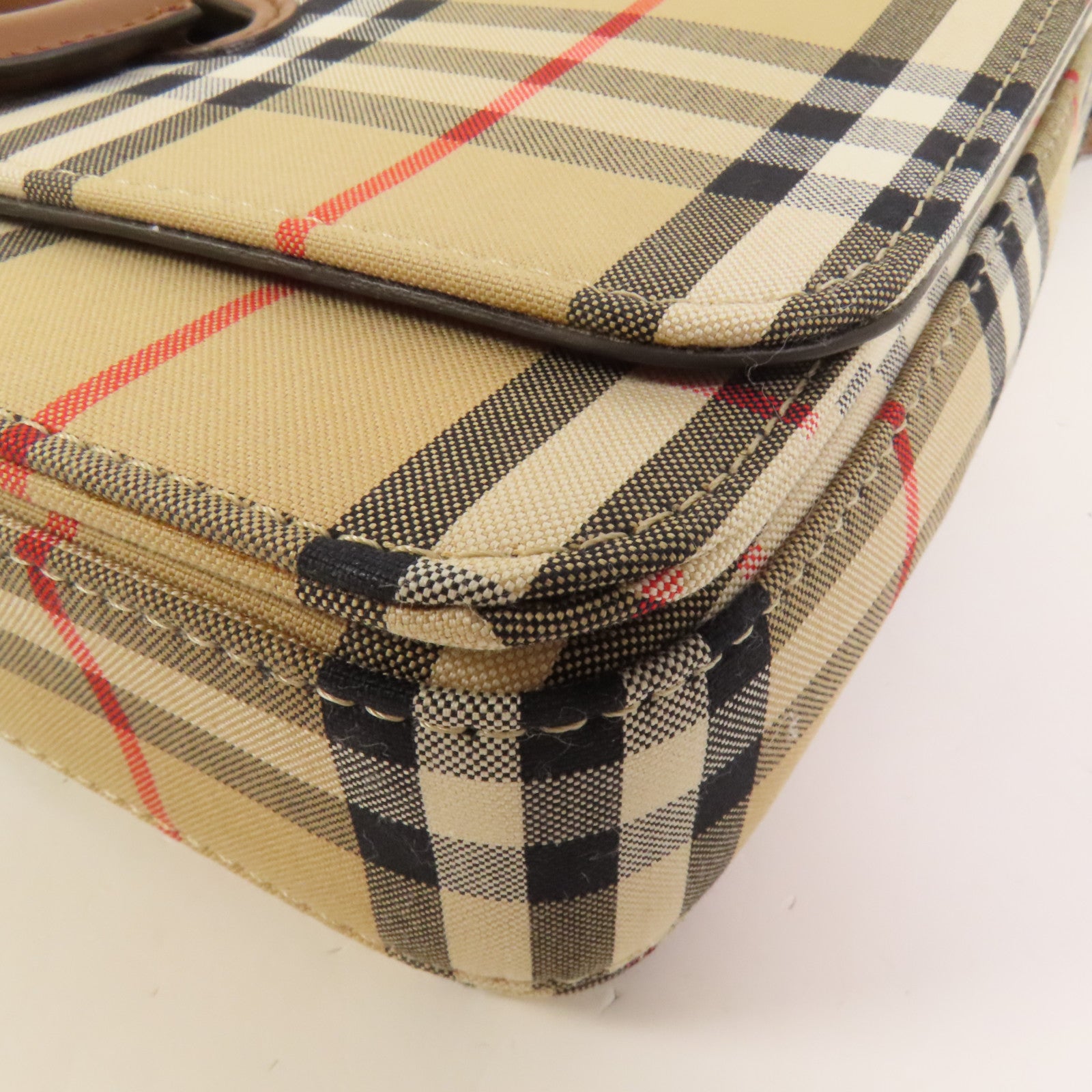 BURBERRY 牛皮皮革/帆布Shoulder Bag手挽肩背兩用袋