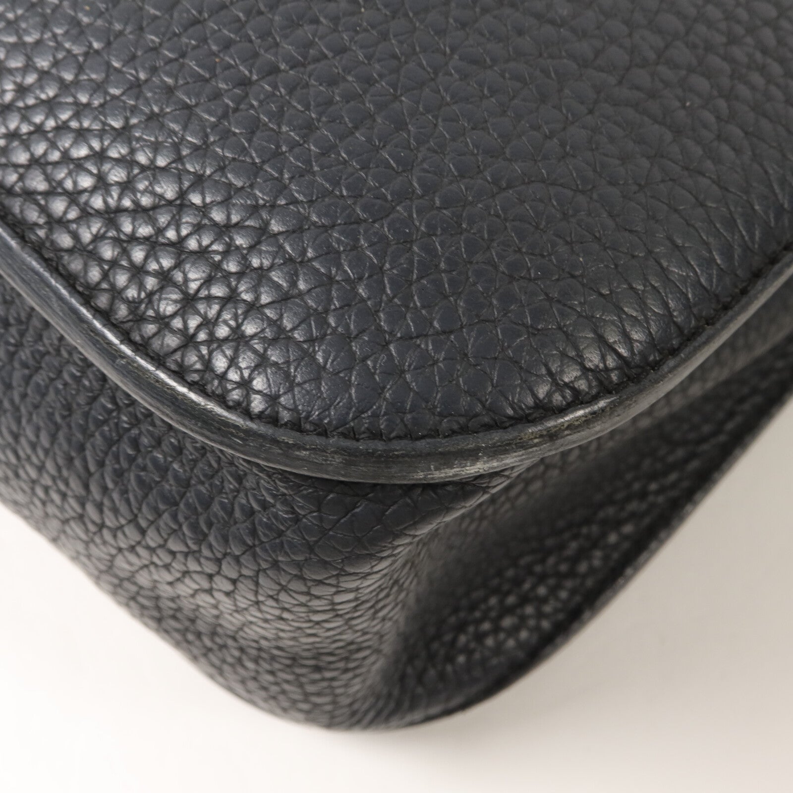 HERMES Clemence皮革Halzan 31手挽肩背兩用袋Noir