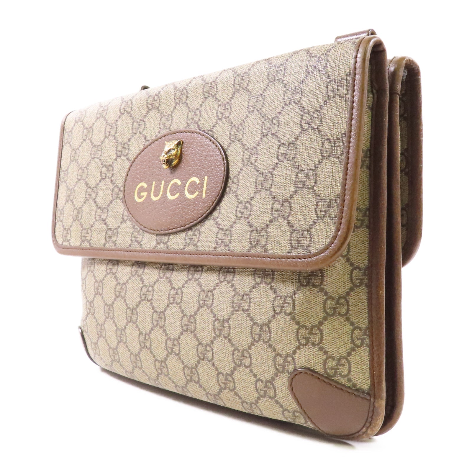 GUCCI Neo Vintage Medium Messenger Bag Shoulder Bag 495654 Coated Canvas Brown