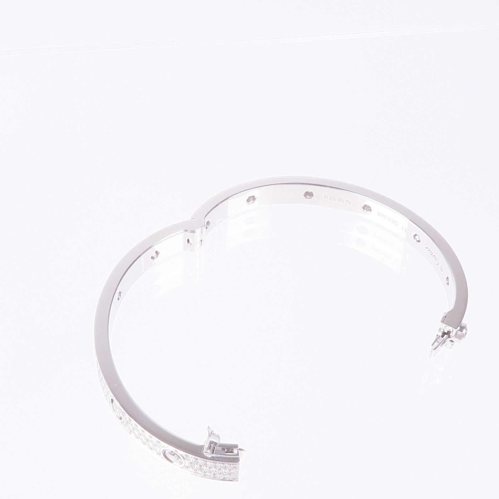 CARTIER 【激減優惠】18K白金Love Bracelet Full Diamond鑽石手鐲Cartier#17