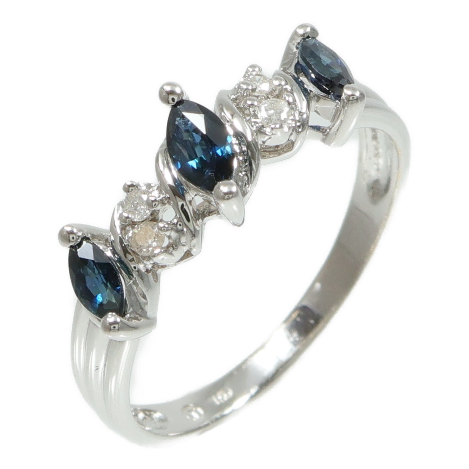 JEWELRY 18K白金Sapphire Ring藍寶石戒指