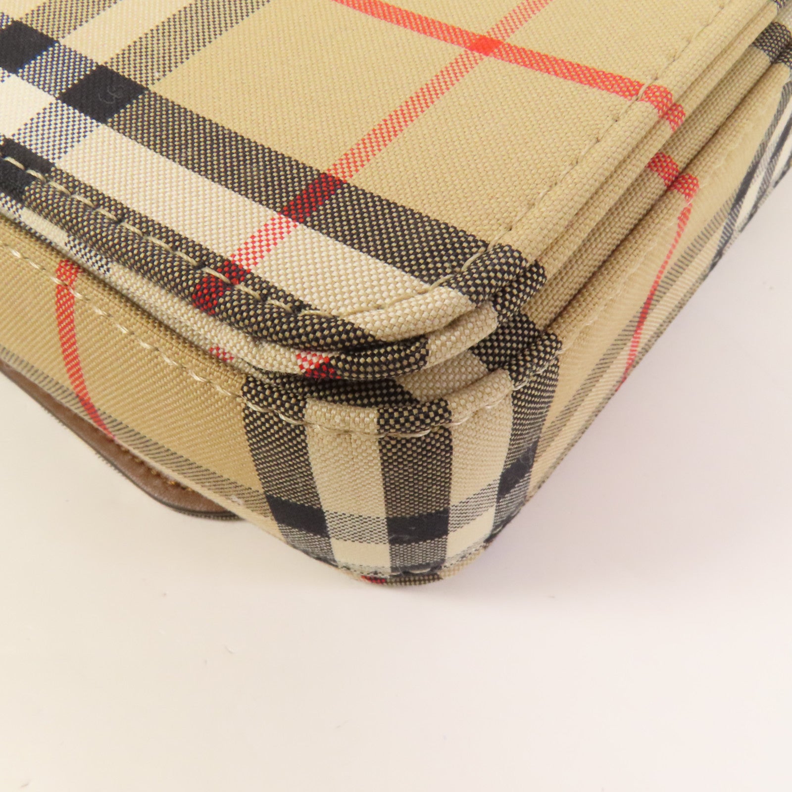 BURBERRY 牛皮皮革/帆布Shoulder Bag手挽肩背兩用袋
