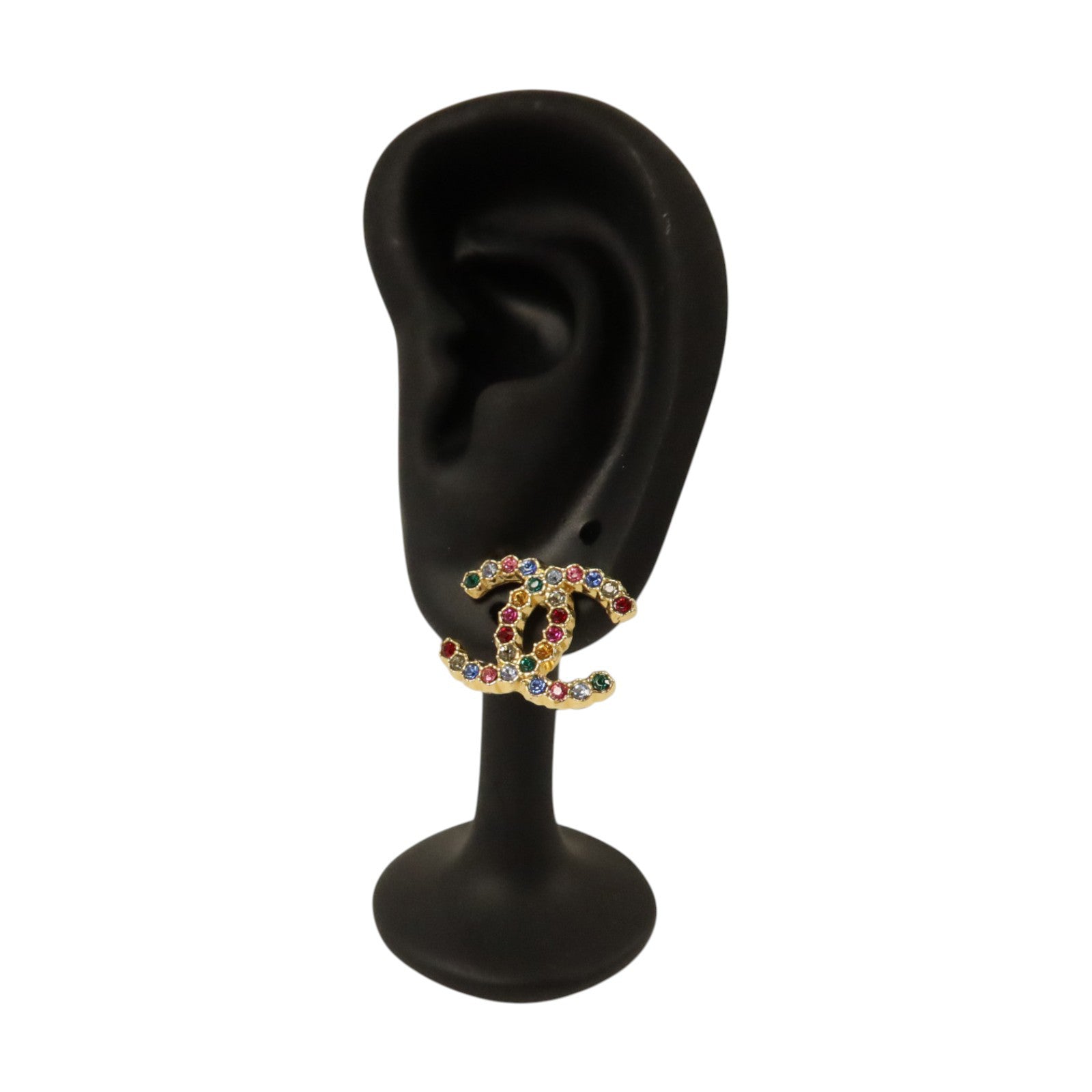 CHANEL 金屬CC Earrings金扣耳環