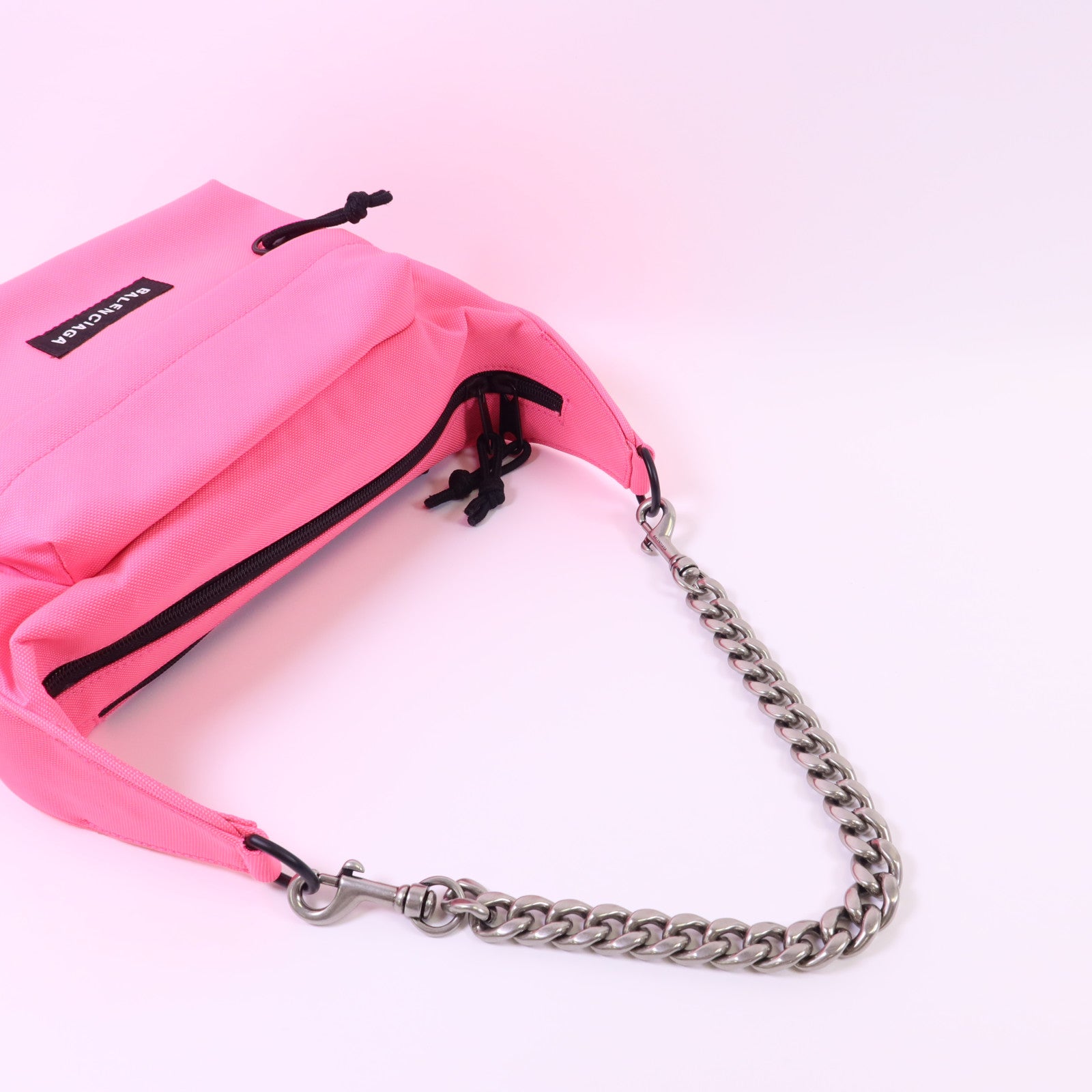 BALENCIAGA 帆布Raver Bag鏈帶肩背袋