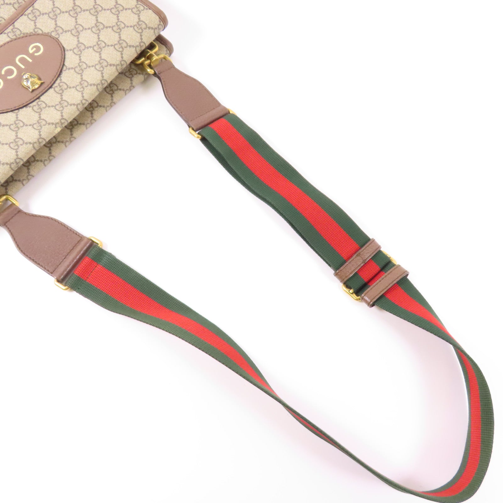 GUCCI Neo Vintage Medium Messenger Bag Shoulder Bag 495654 Coated Canvas Brown