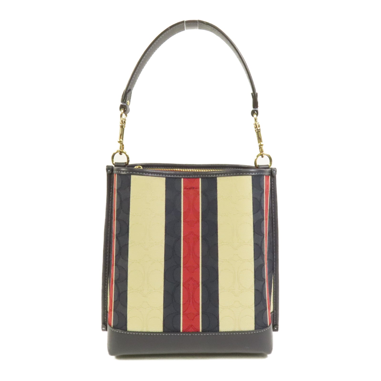 COACH 帆布Mollie 22金扣手挽肩背兩用袋