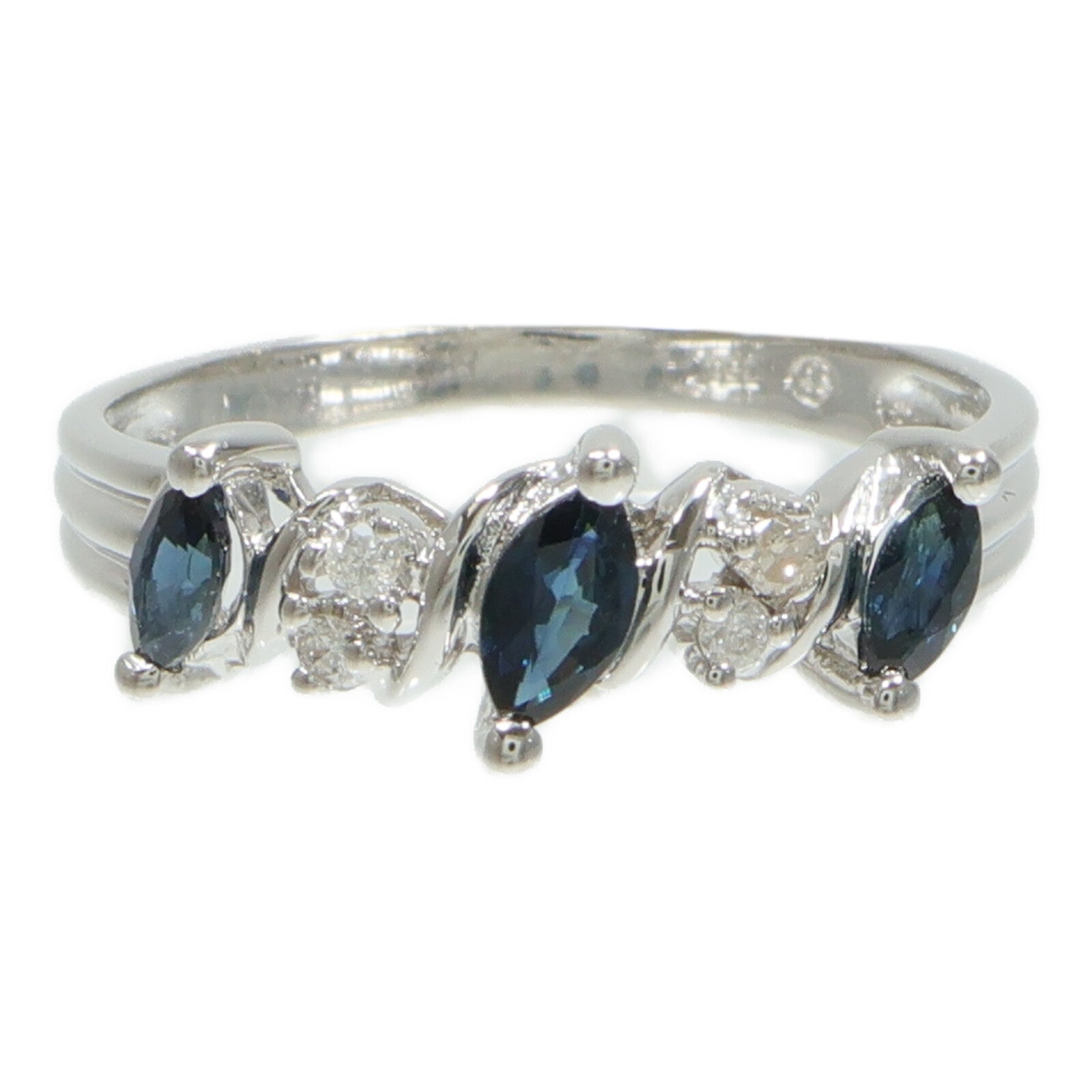 JEWELRY 18K白金Sapphire Ring藍寶石戒指