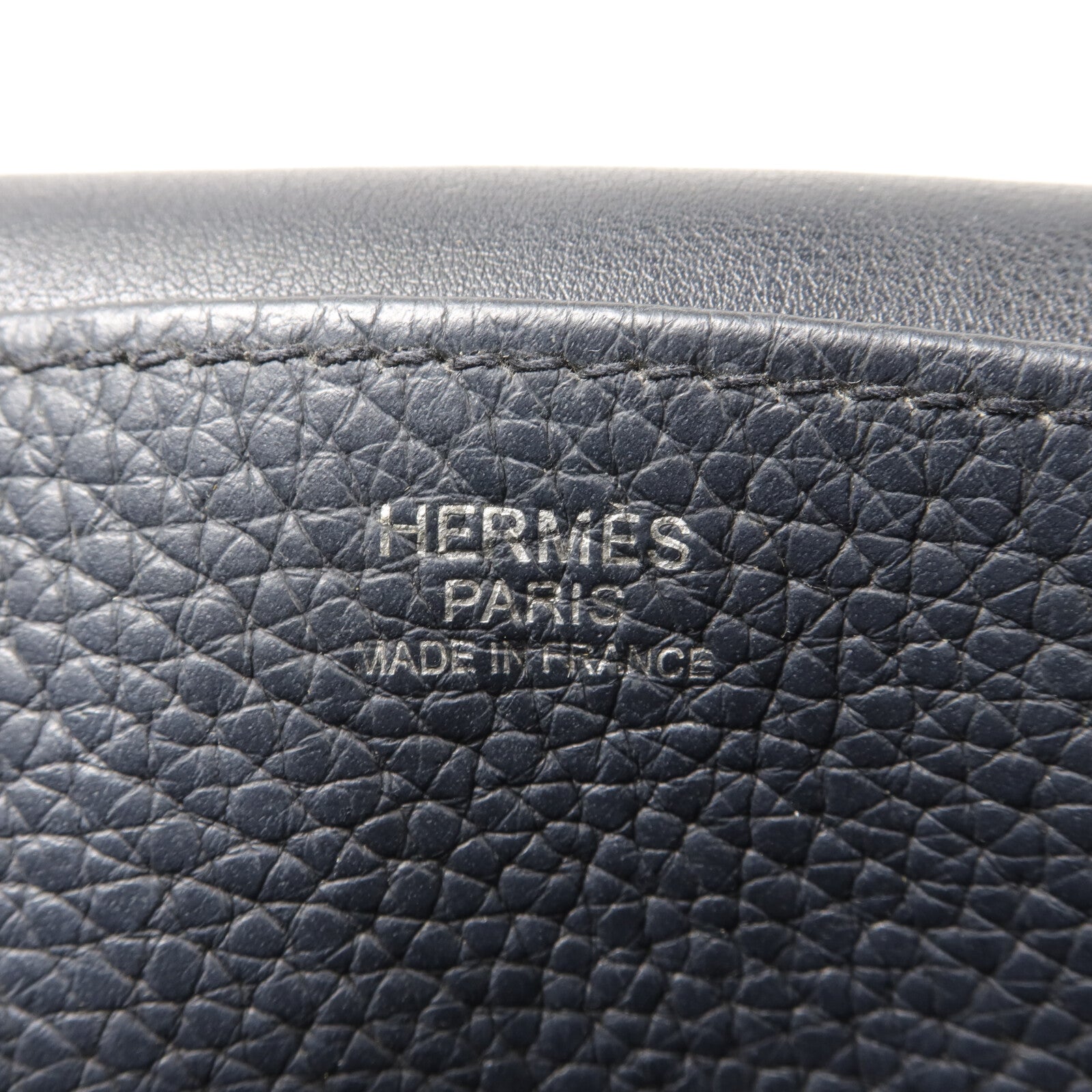 HERMES Clemence皮革Halzan 31手挽肩背兩用袋Noir